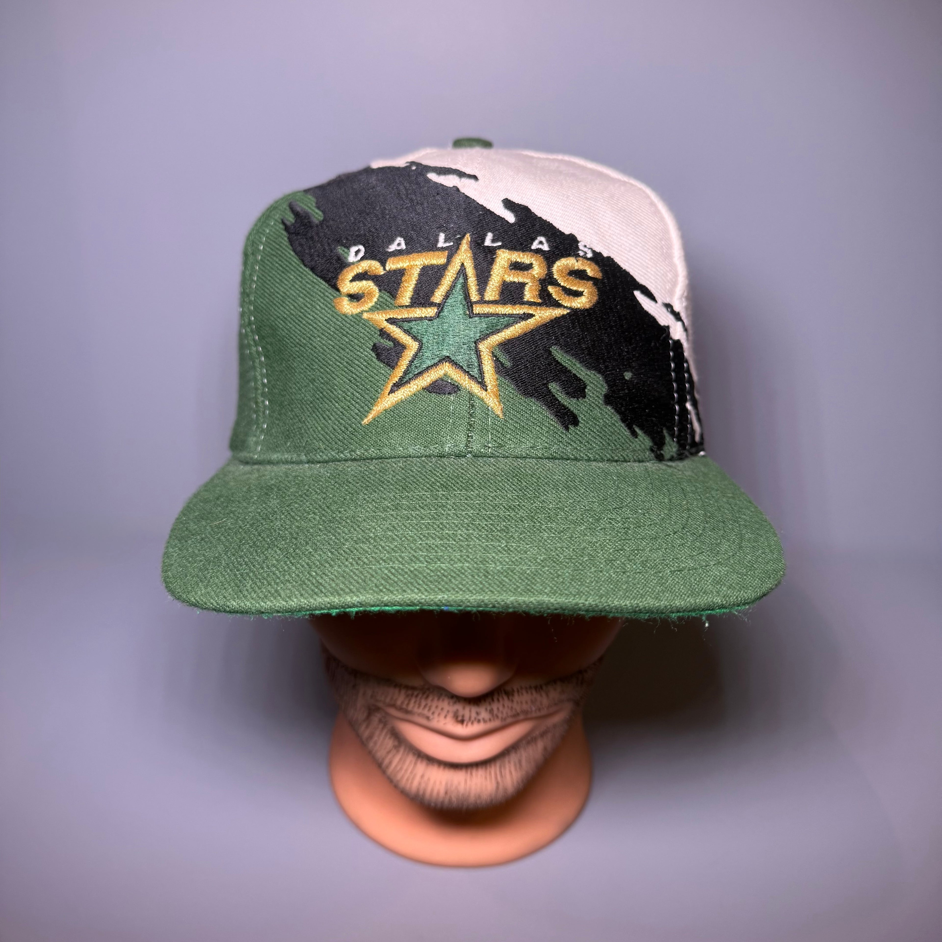 90s NHL Dallas Stars Logo 7 Splash Snapback Cap