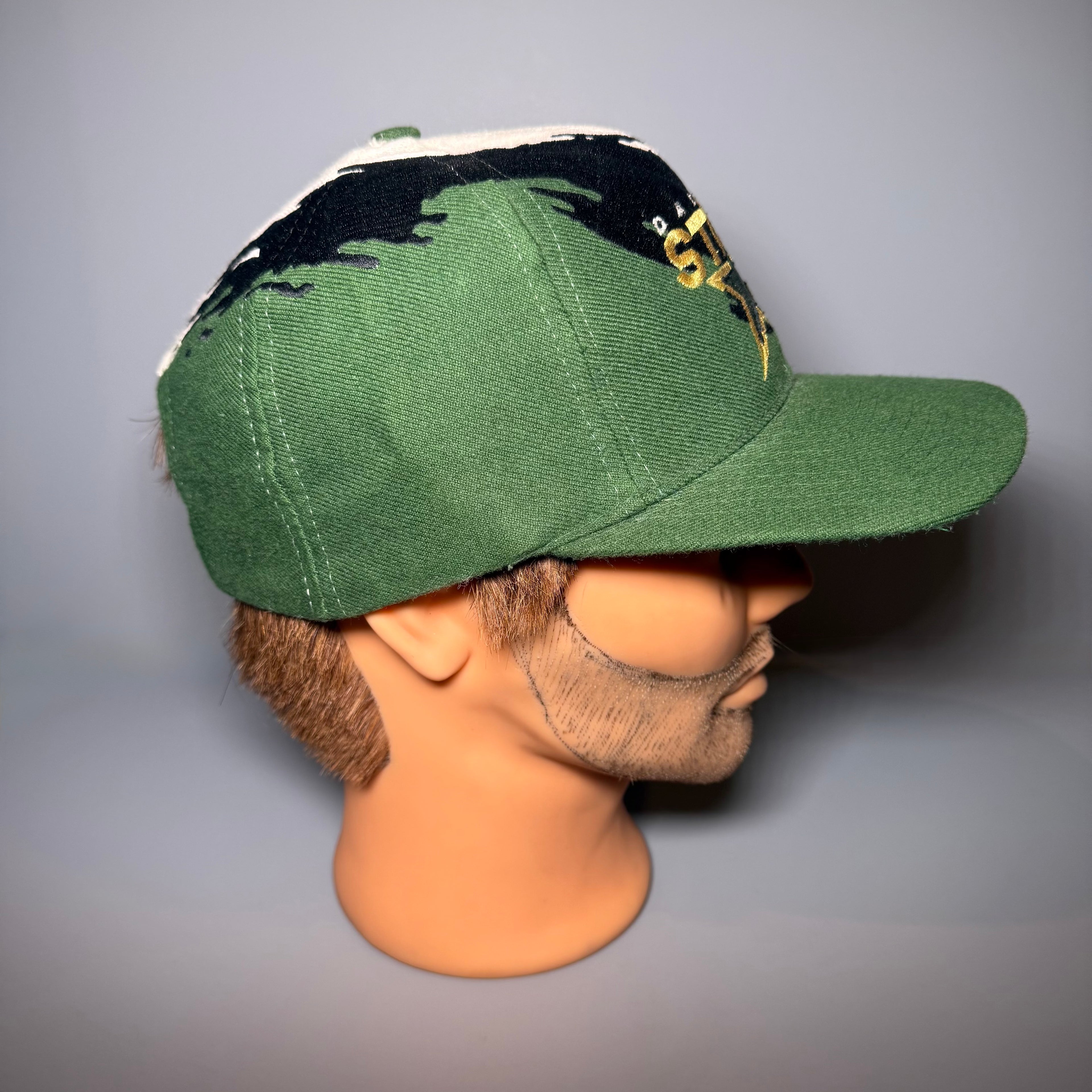 90s NHL Dallas Stars Logo 7 Splash Snapback Cap