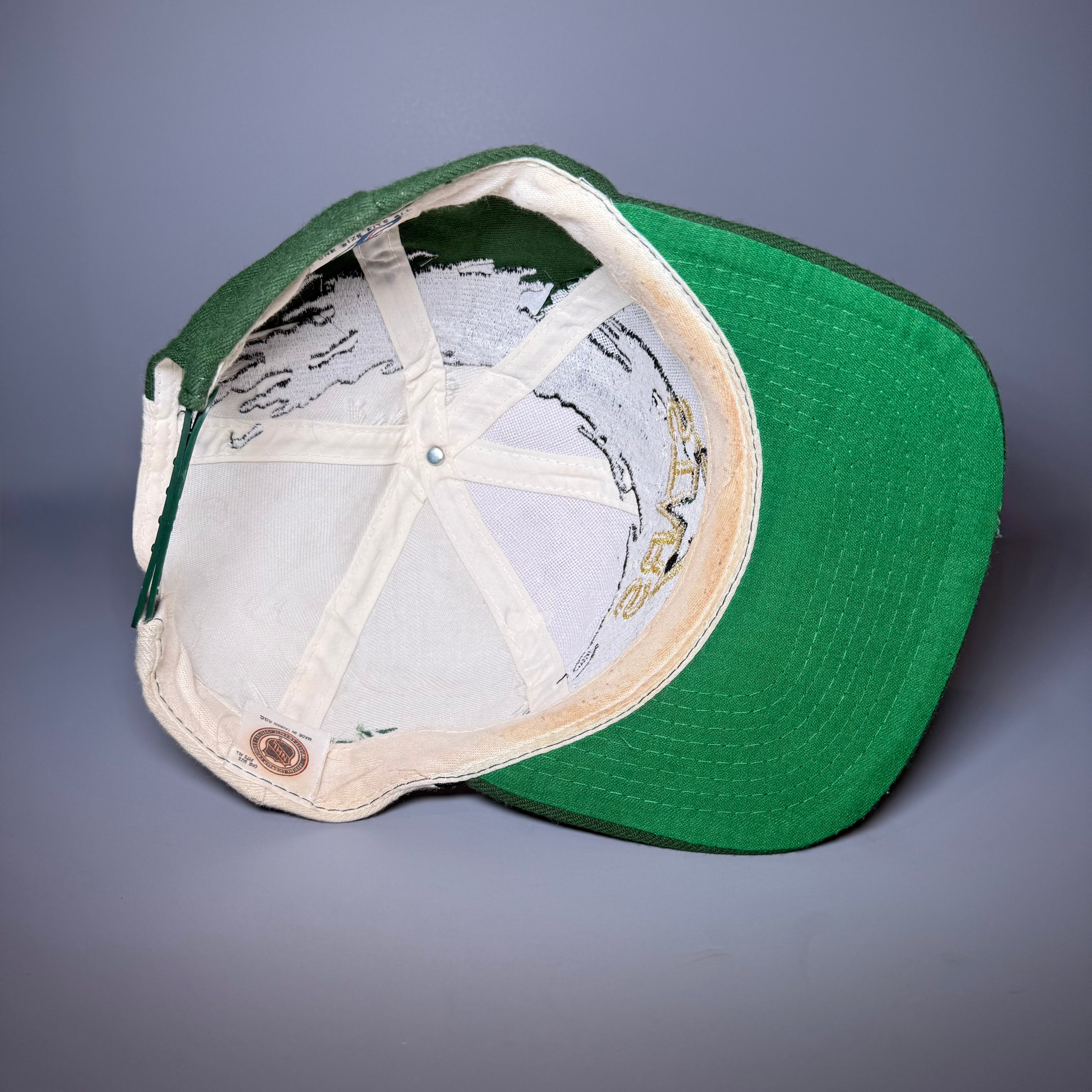 90s NHL Dallas Stars Logo 7 Splash Snapback Cap