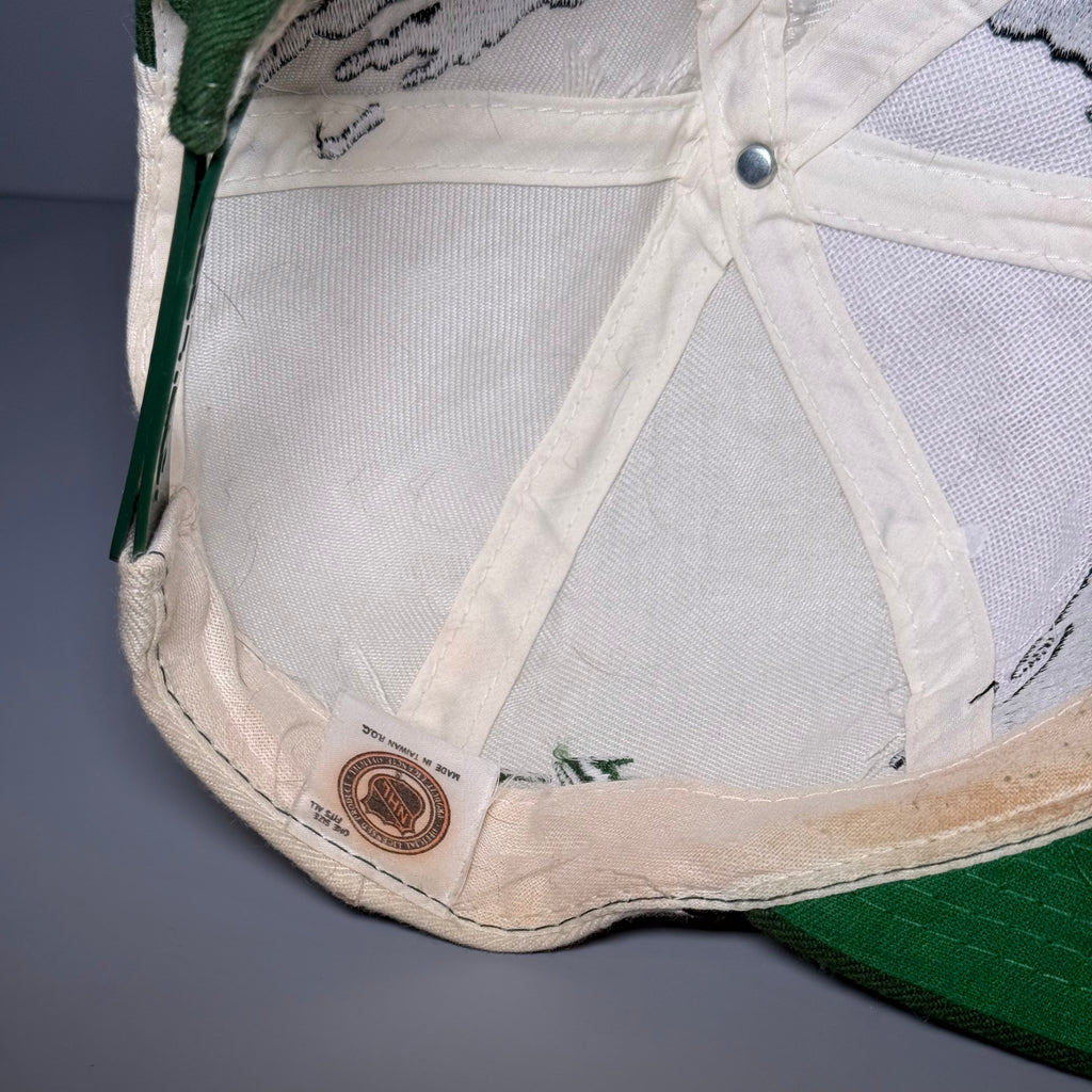 90s NHL Dallas Stars Logo 7 Splash Snapback Cap