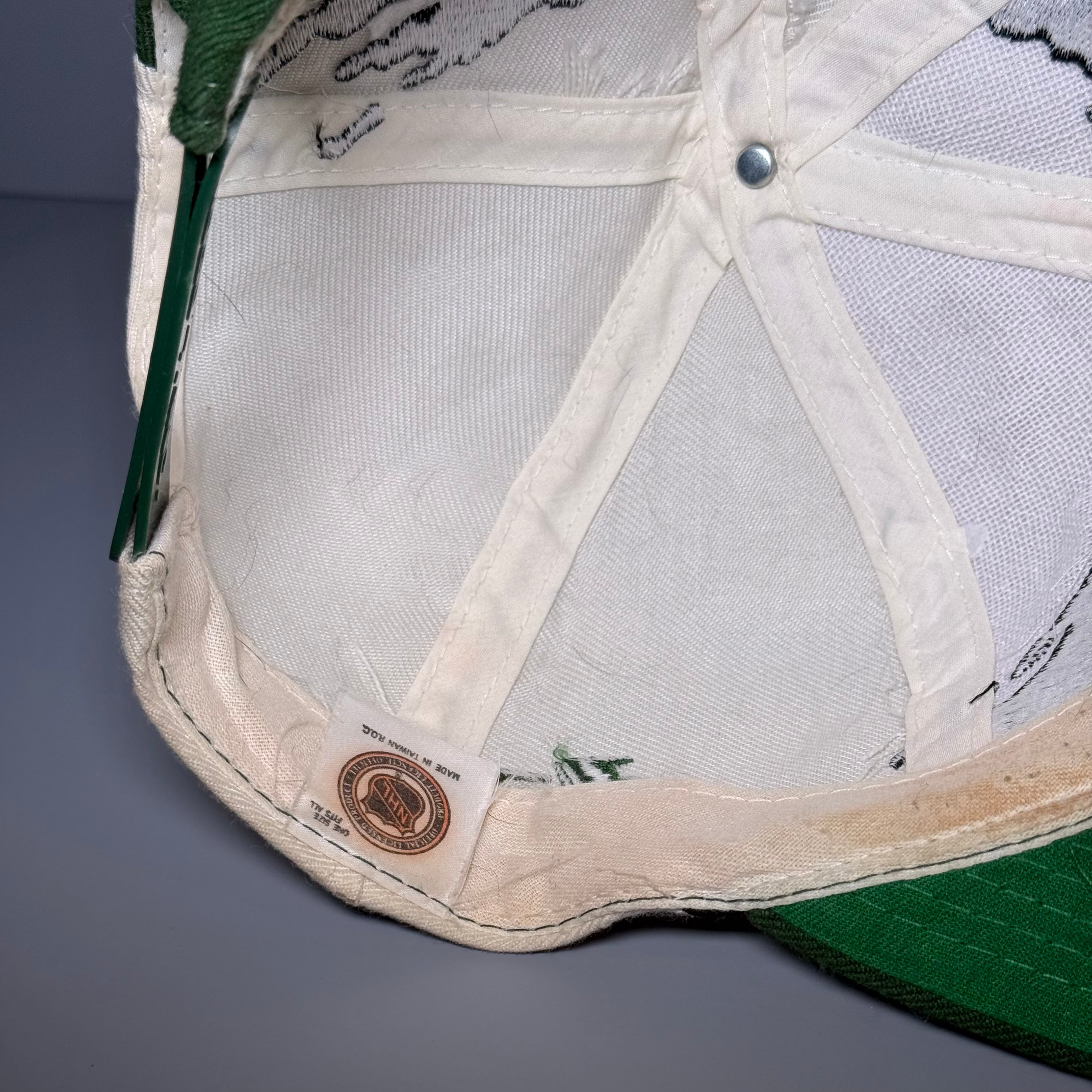 90s NHL Dallas Stars Logo 7 Splash Snapback Cap