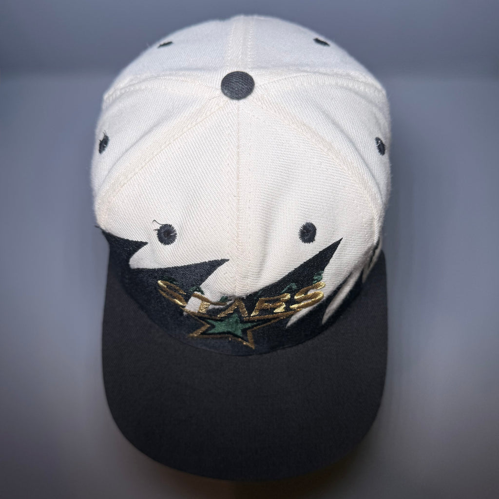 90s NHL Dallas Stars Logo 7 Shark Tooth Snapback Cap