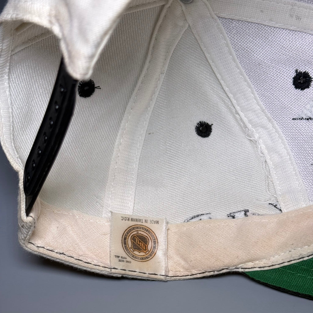 90s NHL Dallas Stars Logo 7 Shark Tooth Snapback Cap
