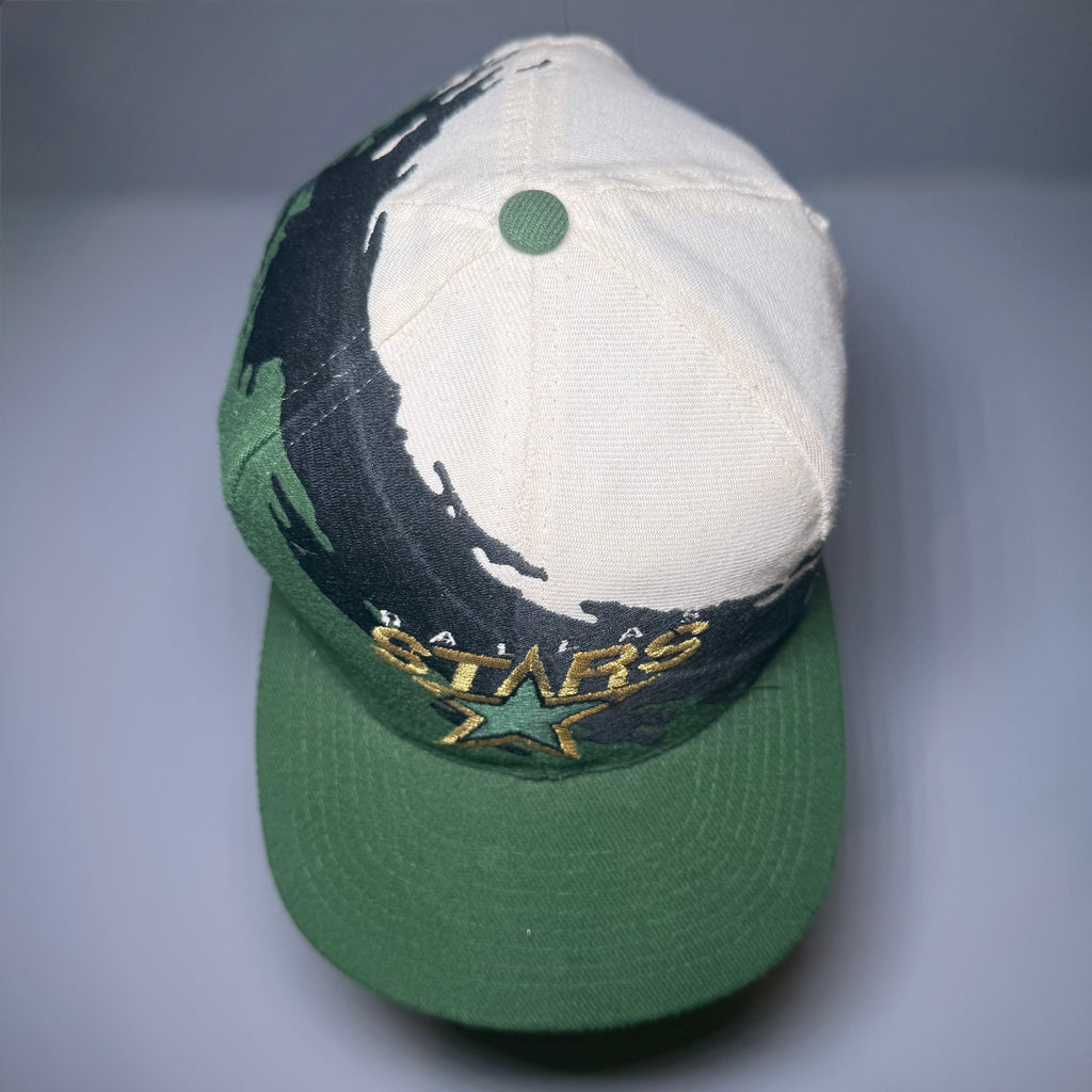 90s NHL Dallas Stars Logo 7 Splash Snapback Cap