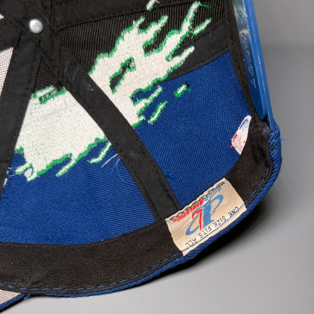 90s NBA Dallas Mavericks Splash Snapback Cap (Black Dome)