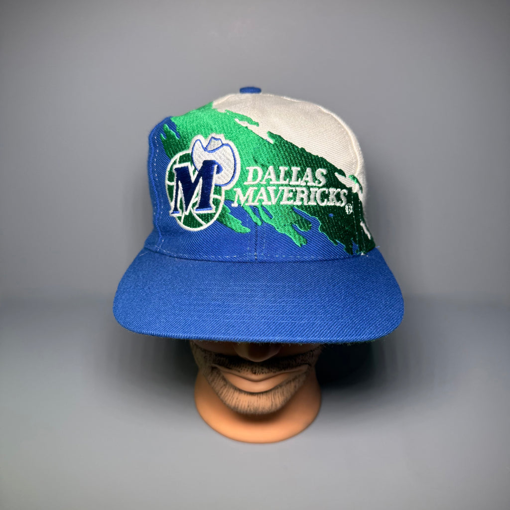90s NBA Dallas Mavericks Splash Snapback Cap (White dome)