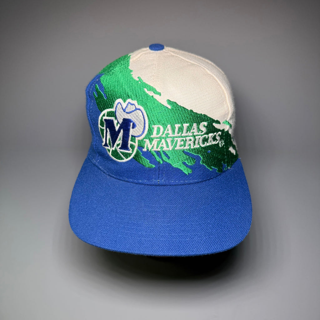 90s NBA Dallas Mavericks Splash Snapback Cap (White dome)