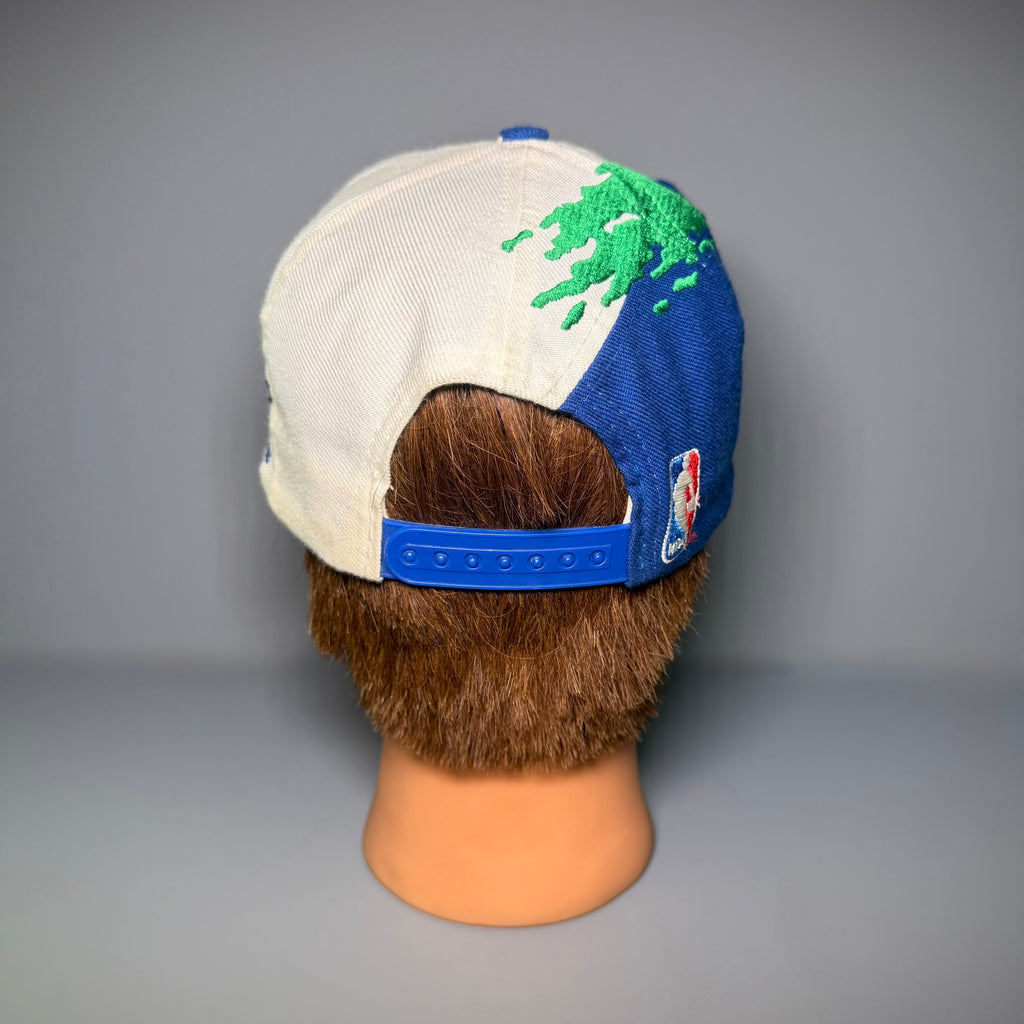 90s NBA Dallas Mavericks Splash Snapback Cap (White dome)
