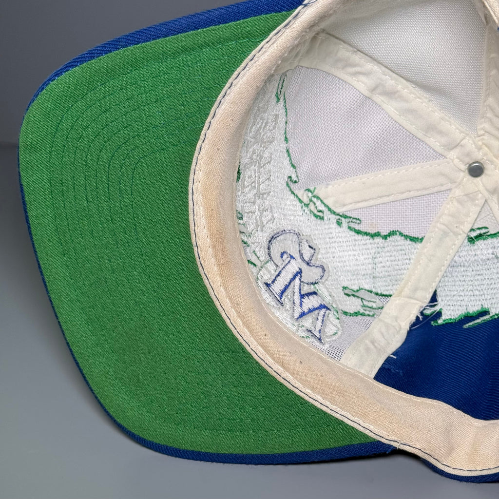 90s NBA Dallas Mavericks Splash Snapback Cap (White dome)