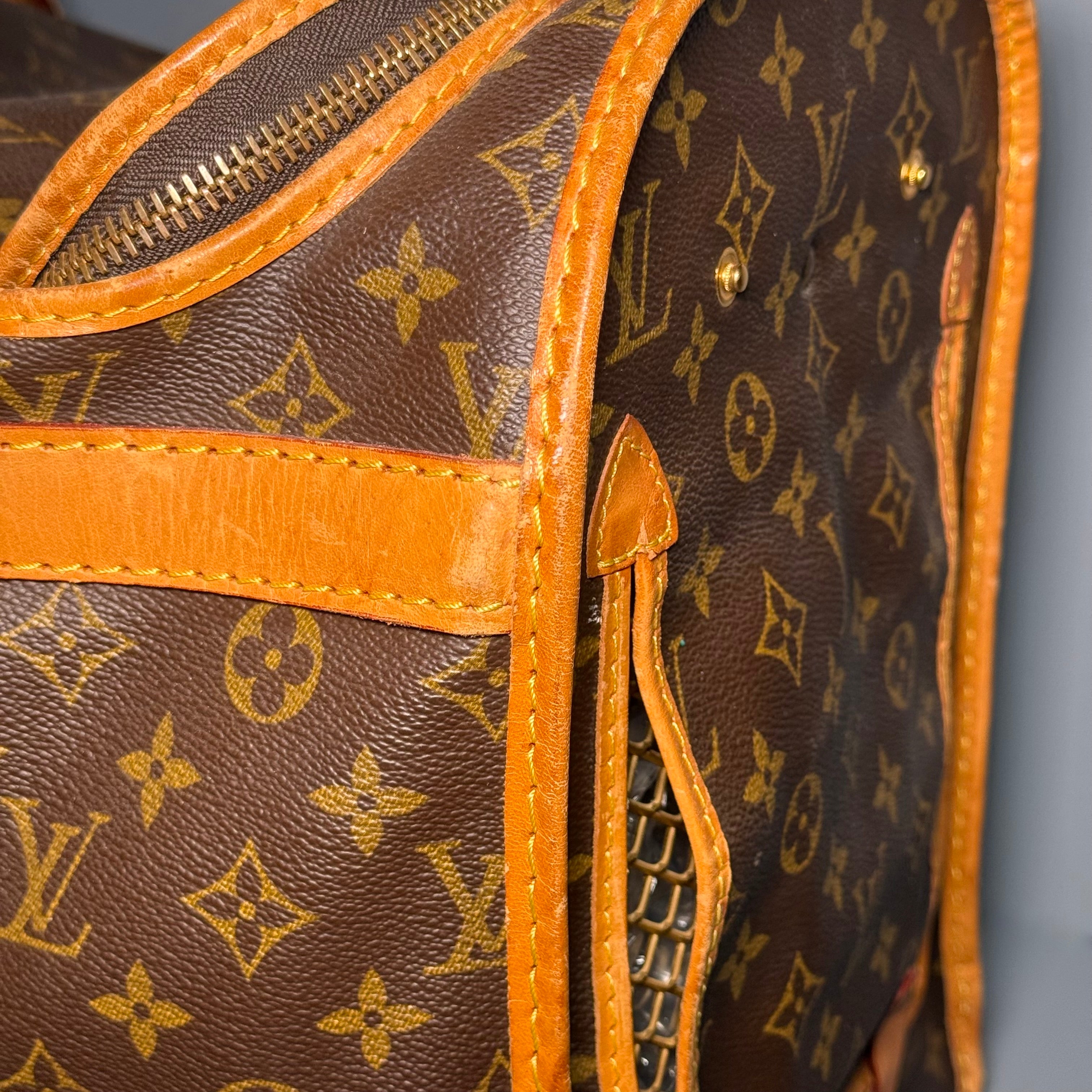 1989 Louis Vuitton Monogram Sac Chien 50 Pet Carrier