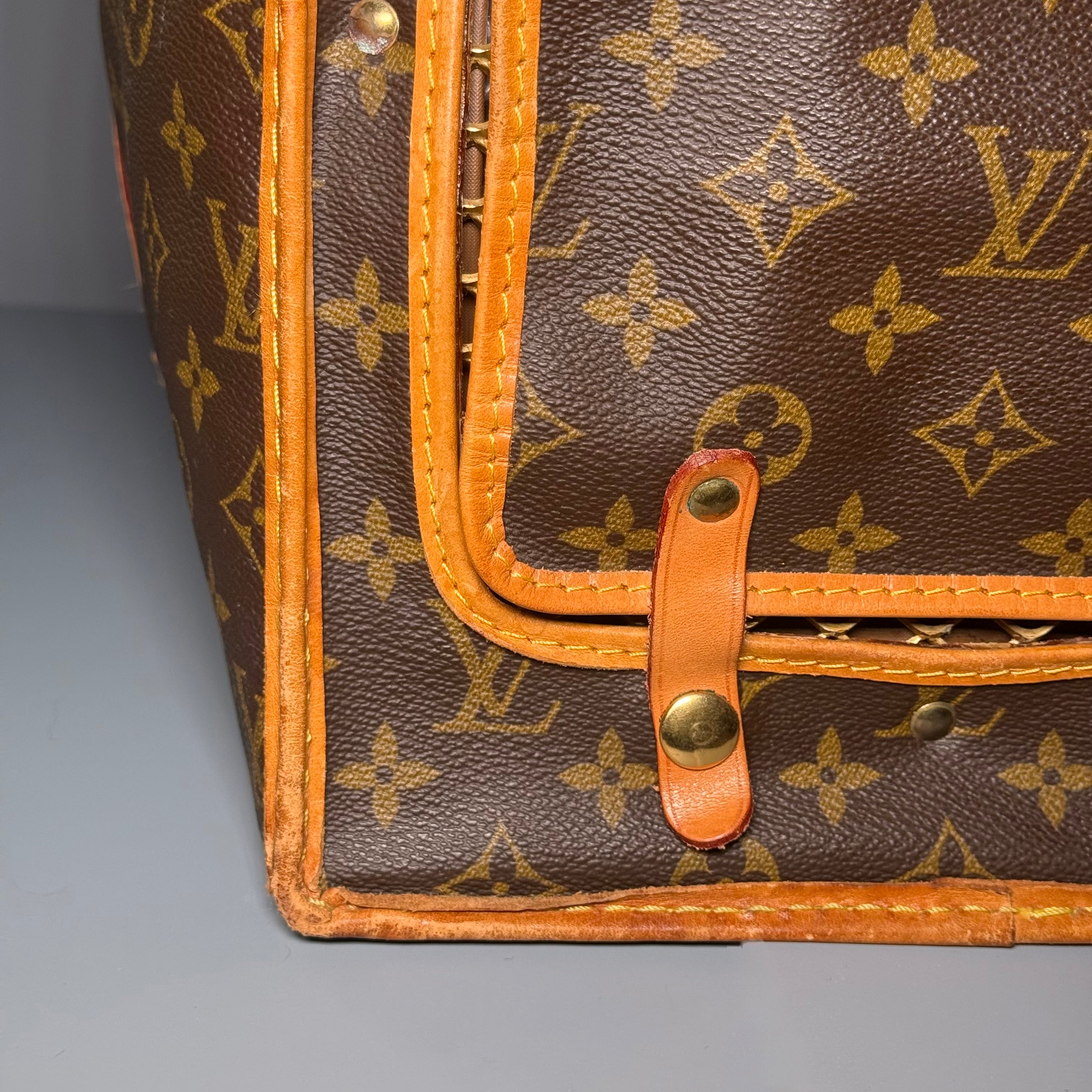 1989 Louis Vuitton Monogram Sac Chien 50 Pet Carrier