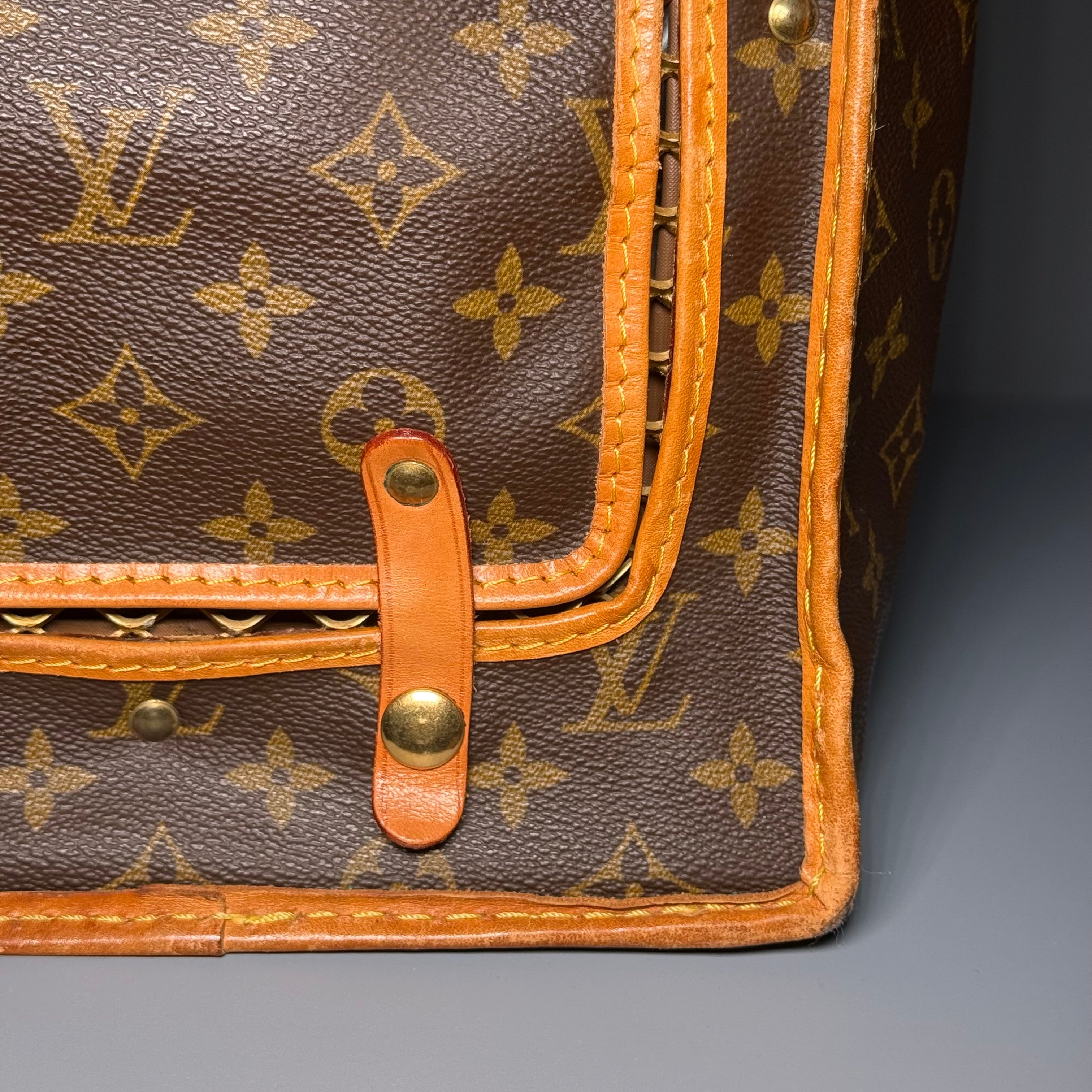 1989 Louis Vuitton Monogram Sac Chien 50 Pet Carrier