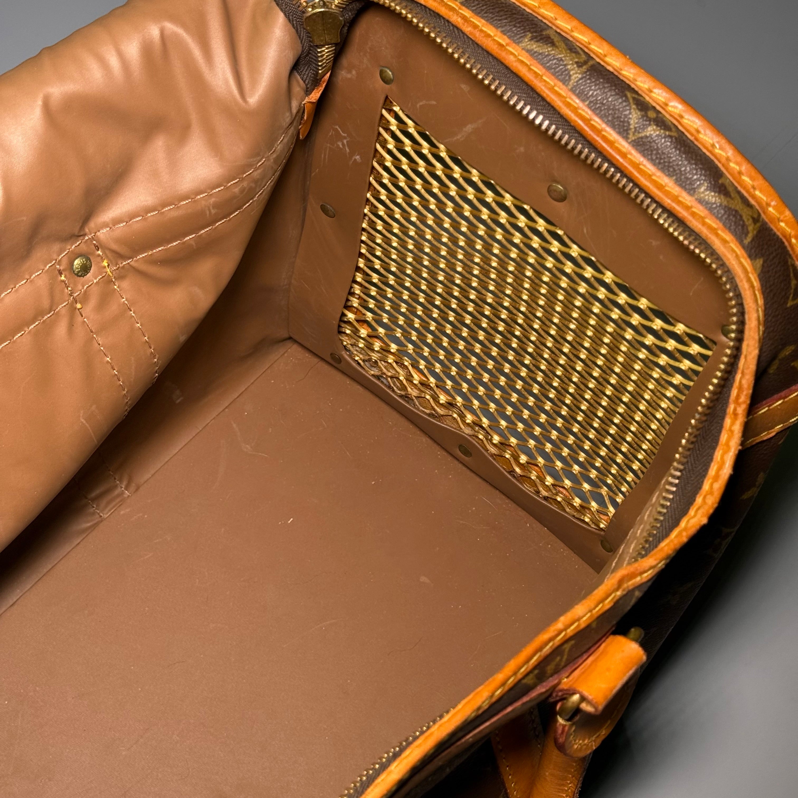 1989 Louis Vuitton Monogram Sac Chien 50 Pet Carrier