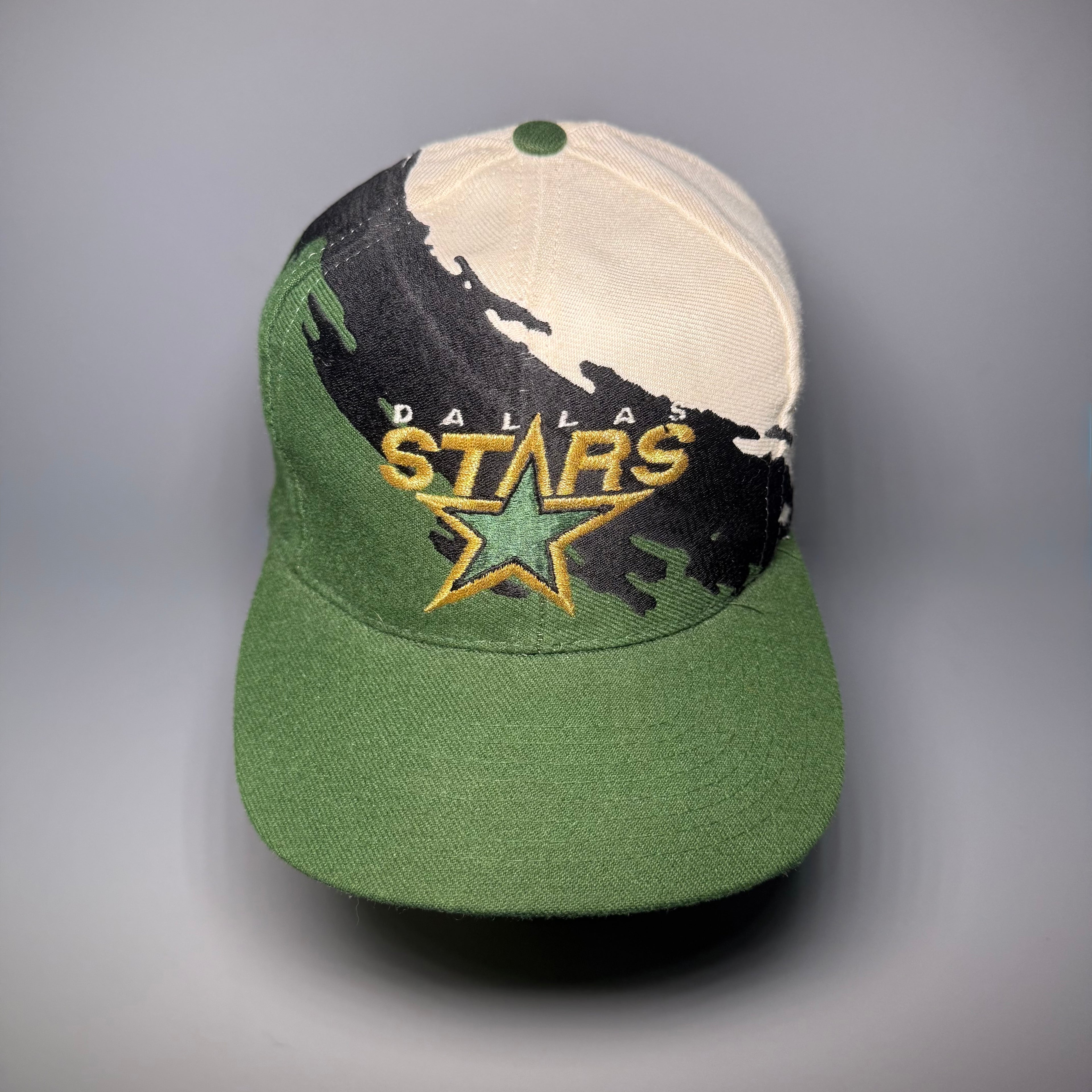 90s NHL Dallas Stars Logo 7 Splash Snapback Cap