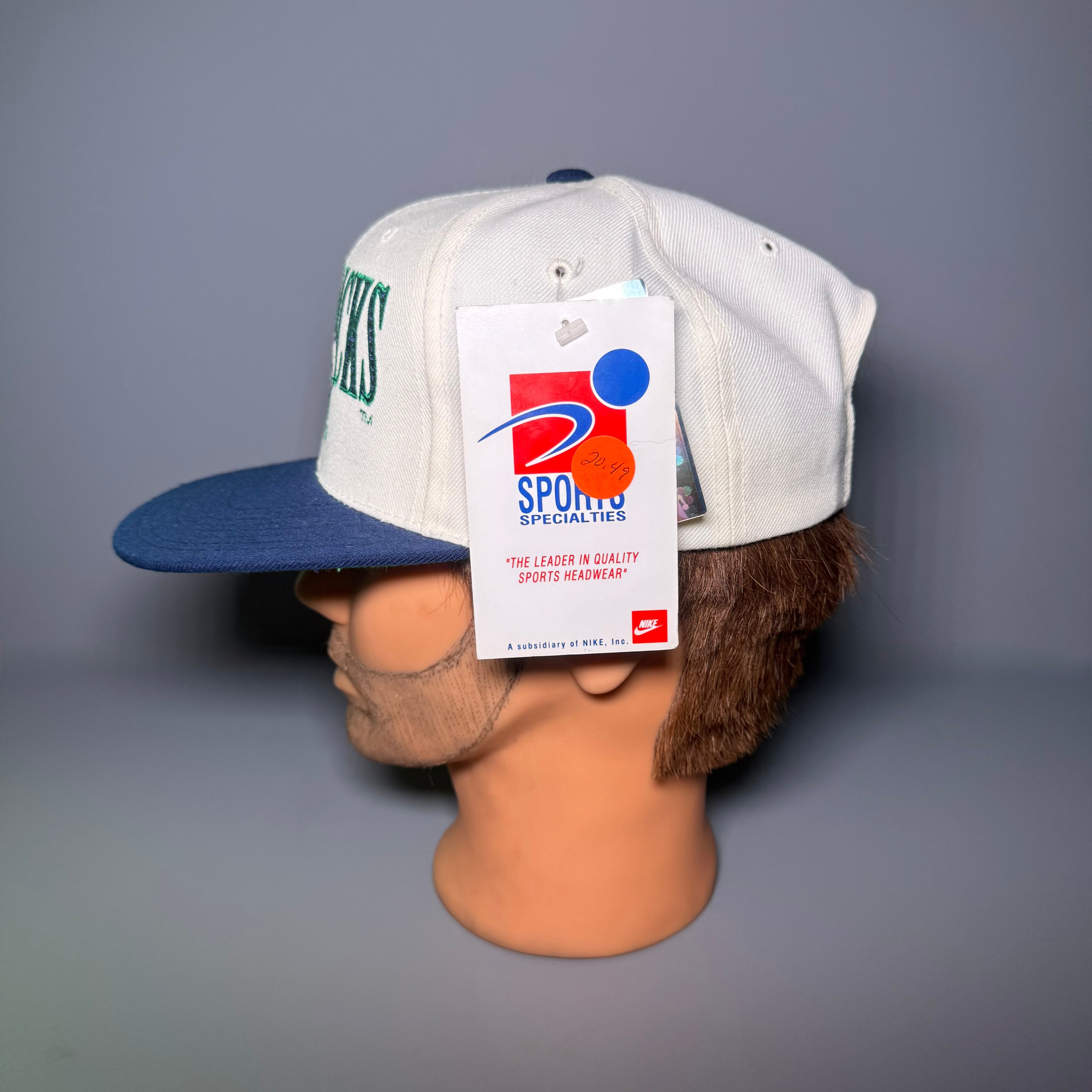 NWT 90s NBA Dallas Mavericks Shadow Snapback Cap