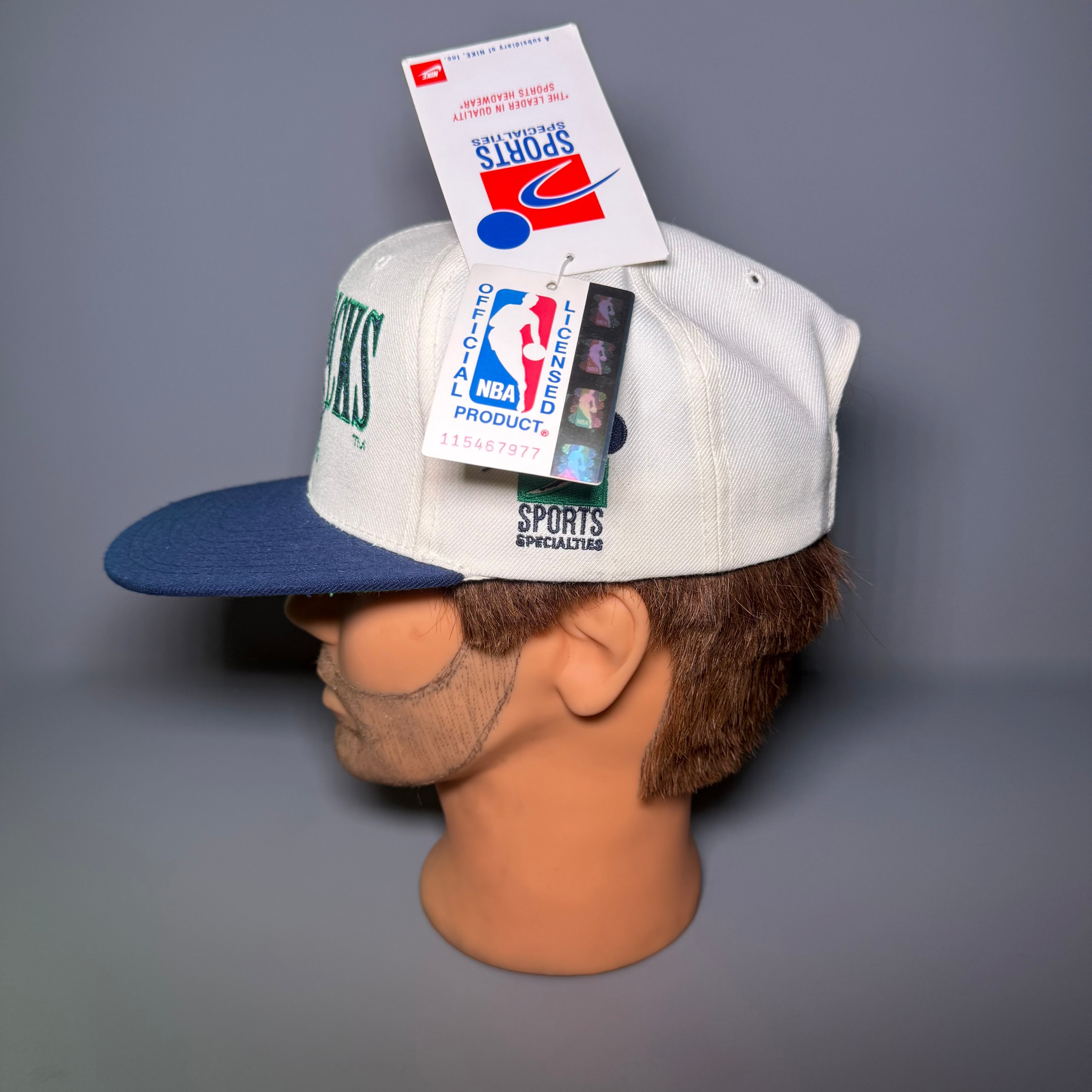 NWT 90s NBA Dallas Mavericks Shadow Snapback Cap