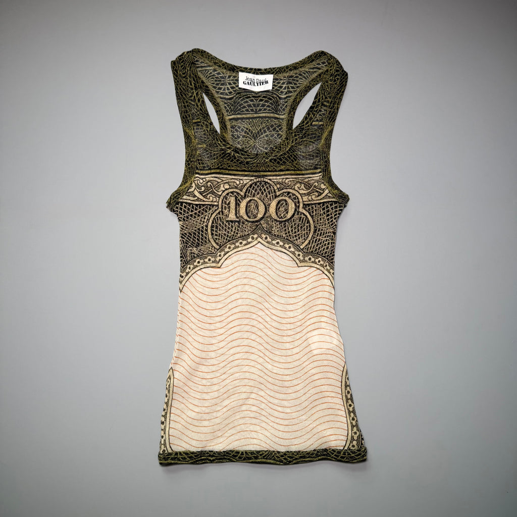2022 Jean Paul Gaultier Cartouche Mesh Tank Top