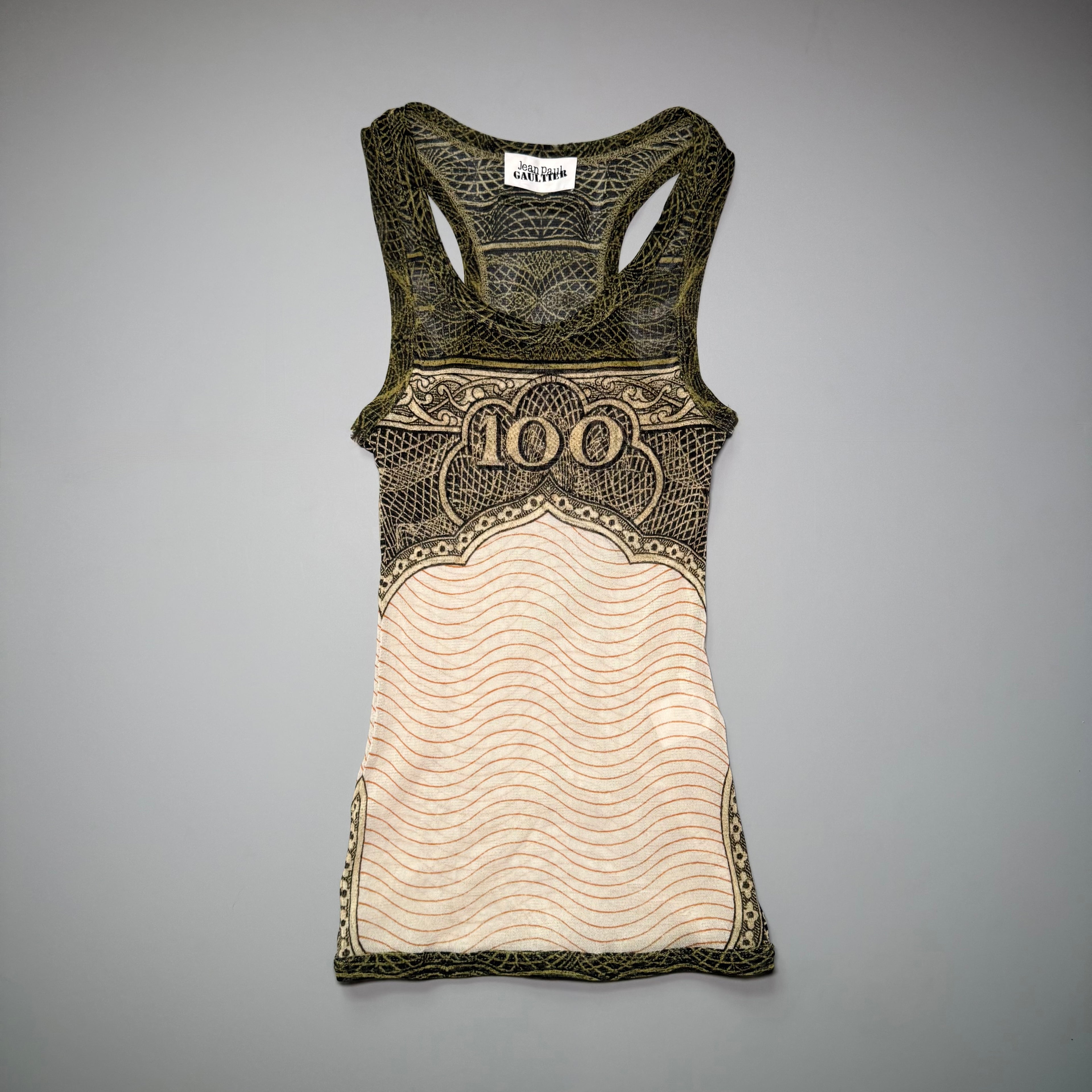 2022 Jean Paul Gaultier Cartouche Mesh Tank Top