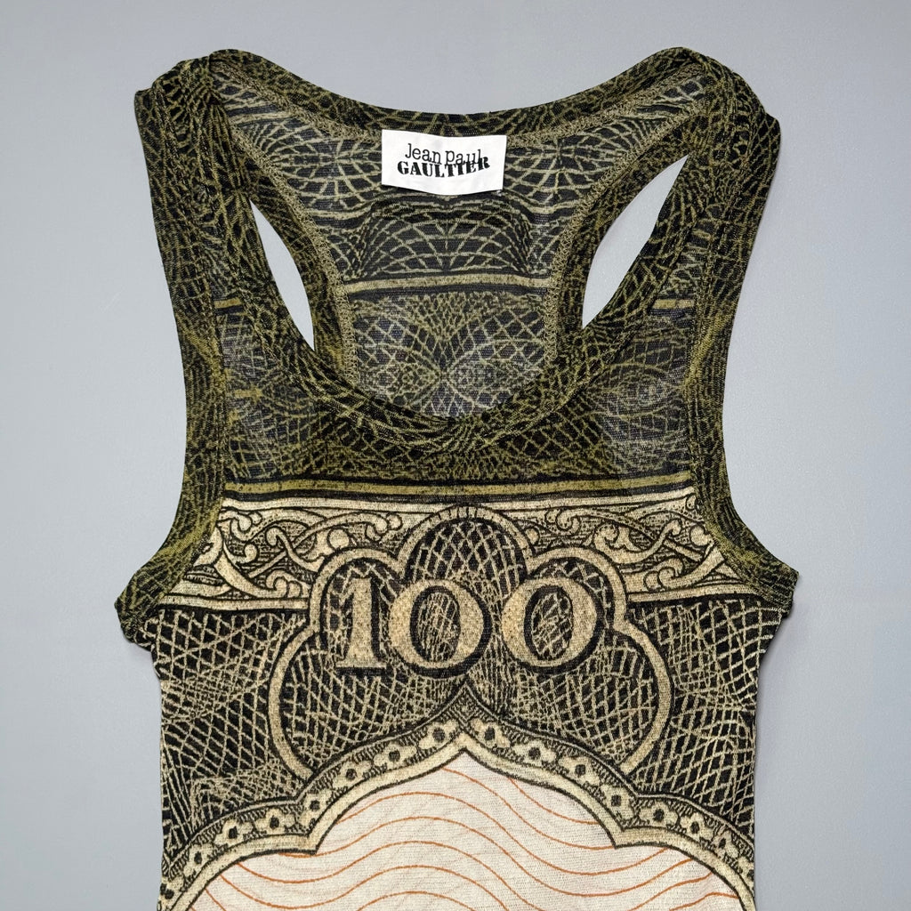 2022 Jean Paul Gaultier Cartouche Mesh Tank Top