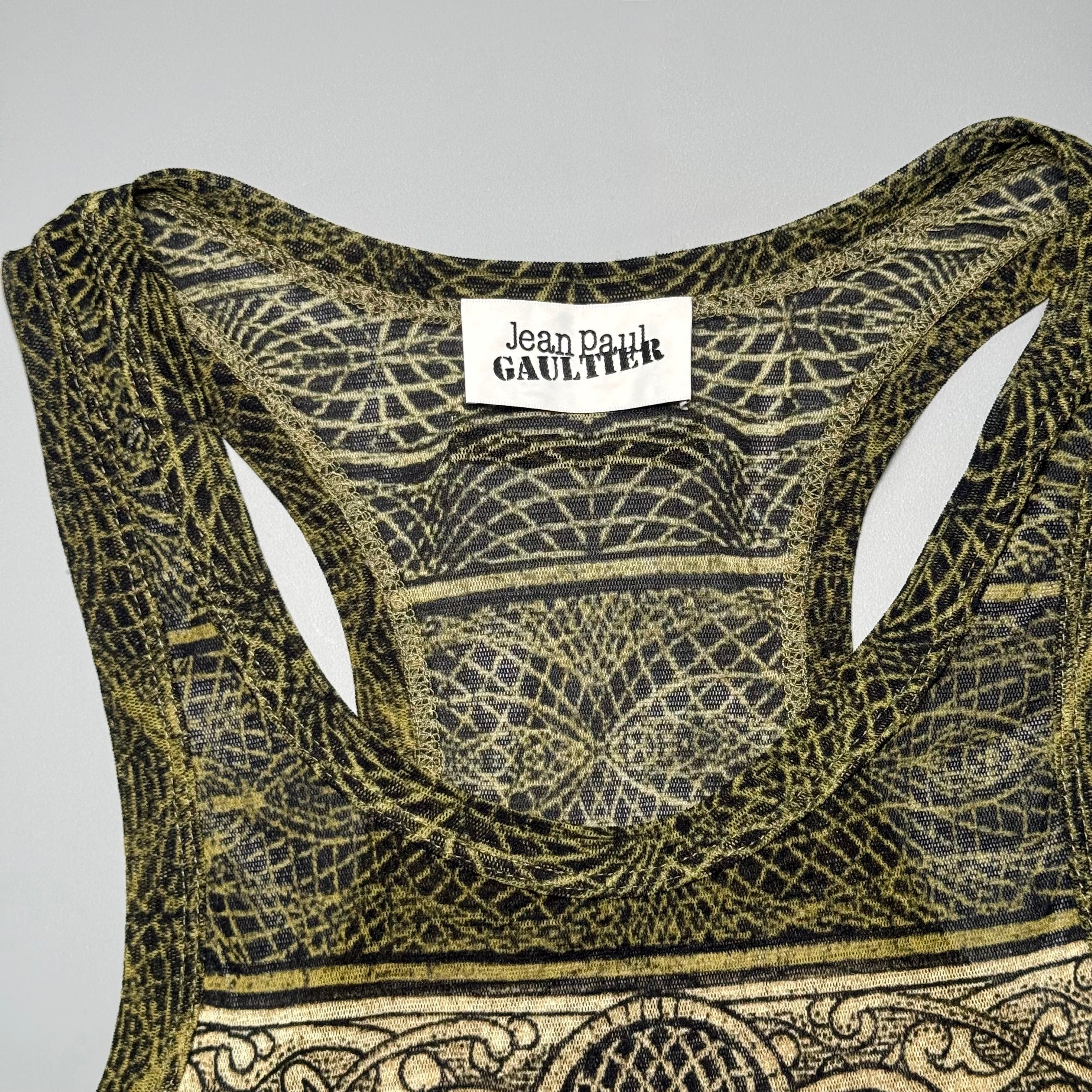2022 Jean Paul Gaultier Cartouche Mesh Tank Top