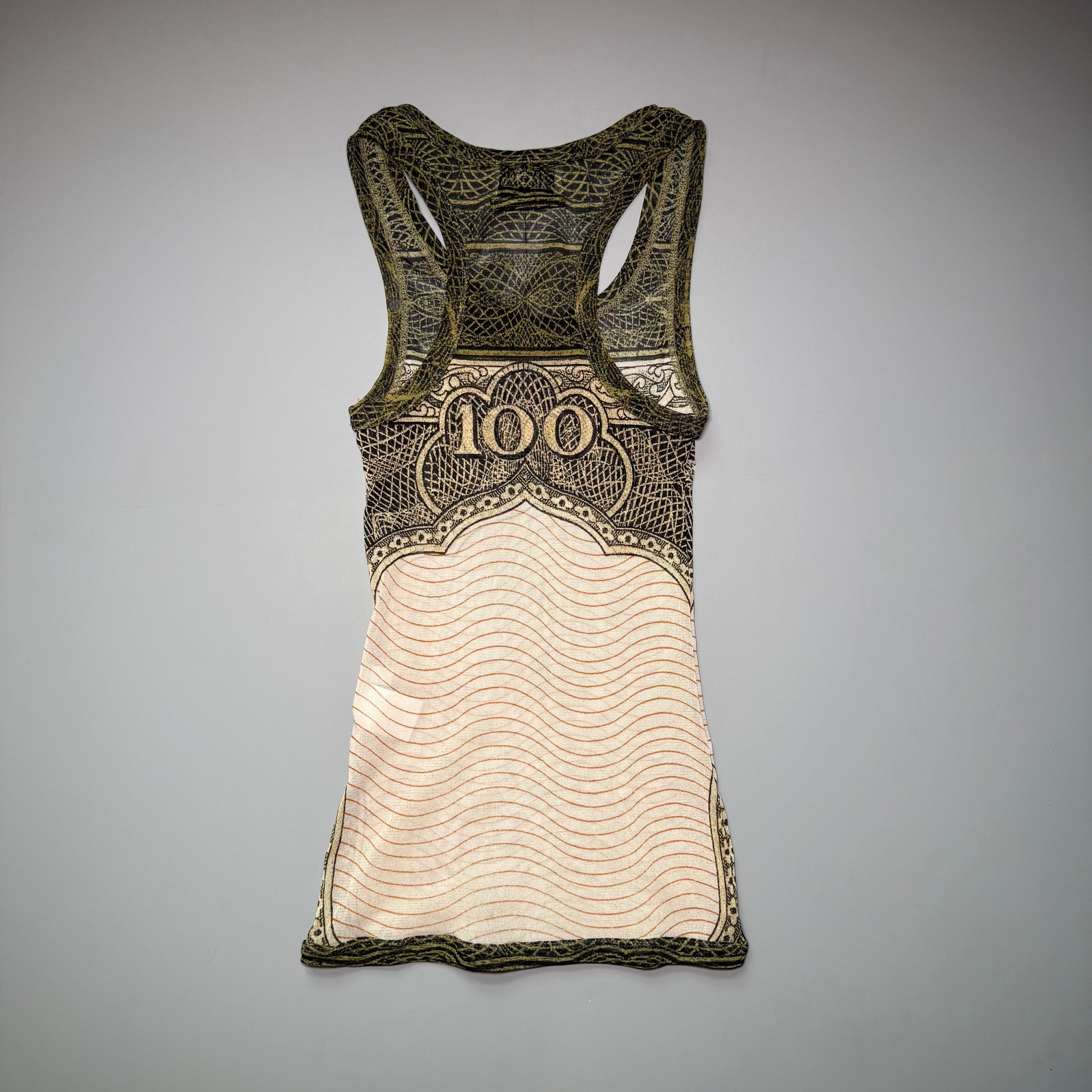 2022 Jean Paul Gaultier Cartouche Mesh Tank Top