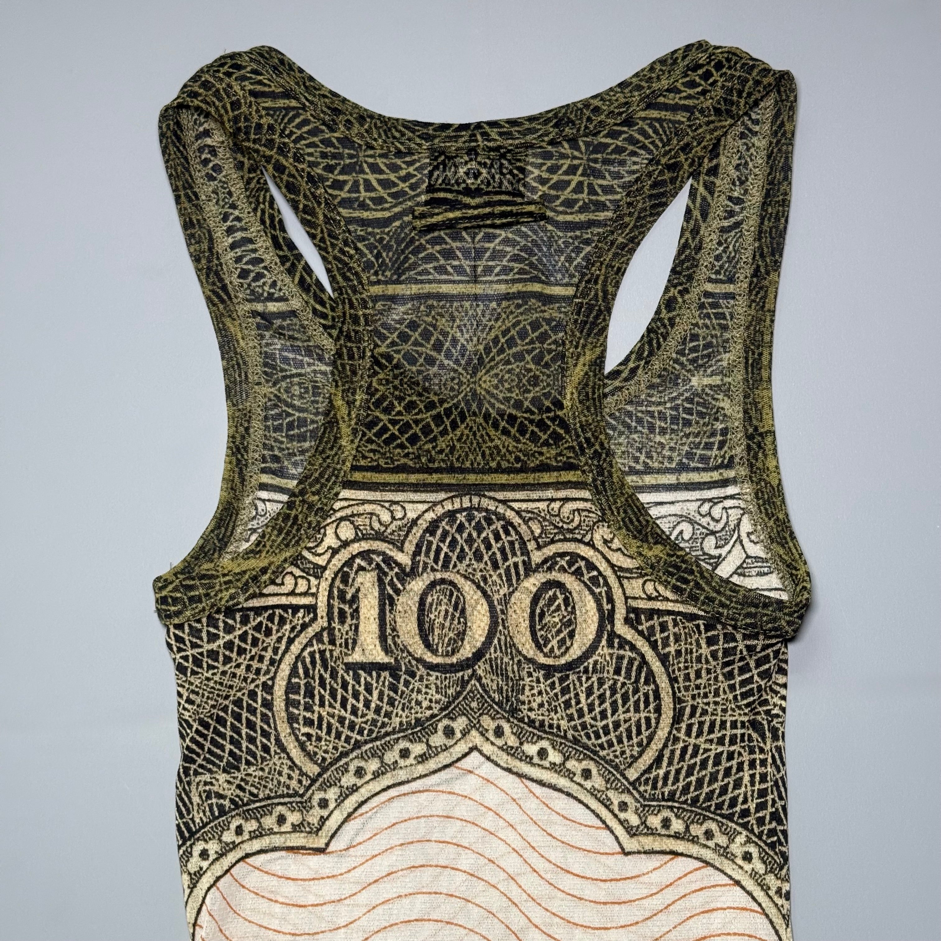 2022 Jean Paul Gaultier Cartouche Mesh Tank Top