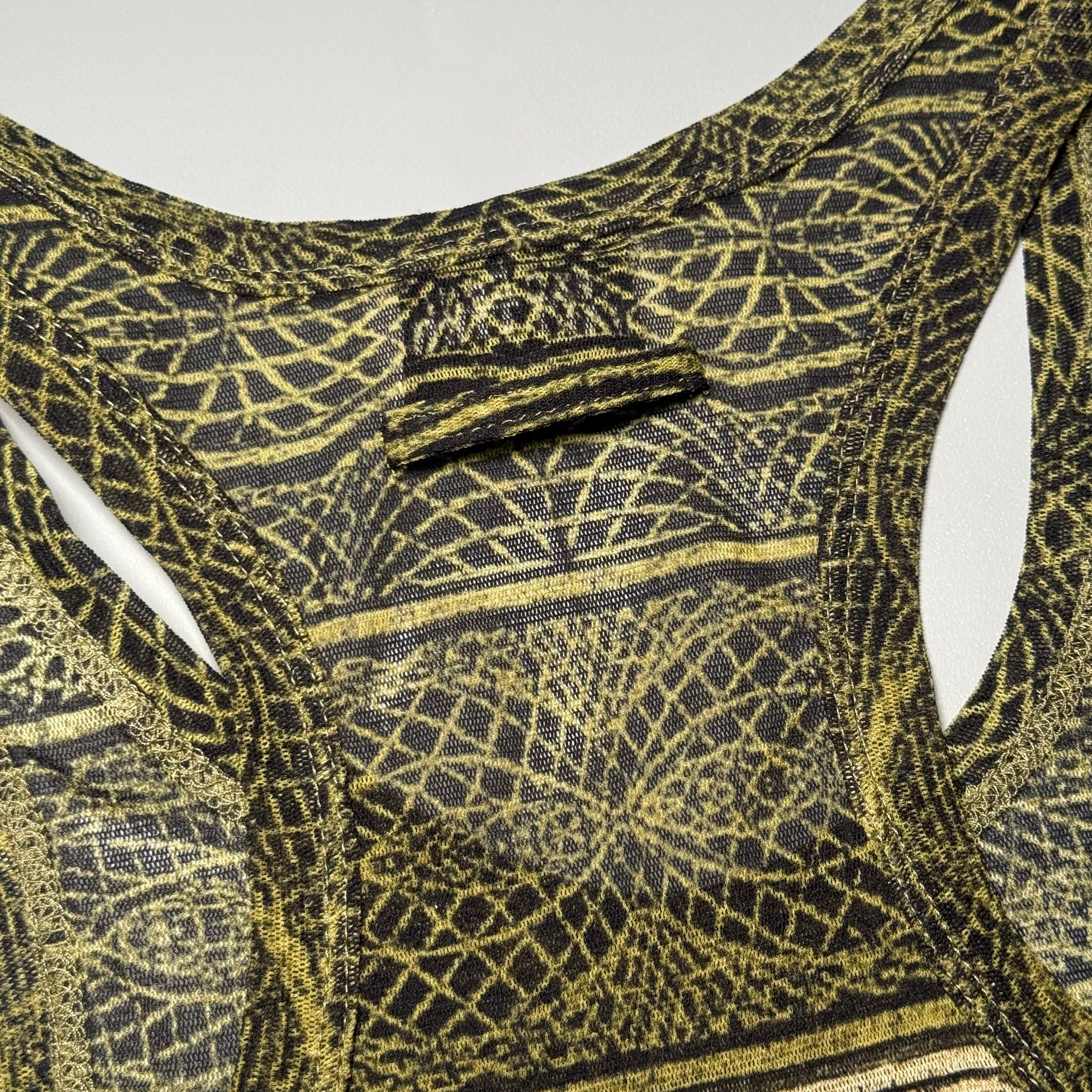2022 Jean Paul Gaultier Cartouche Mesh Tank Top