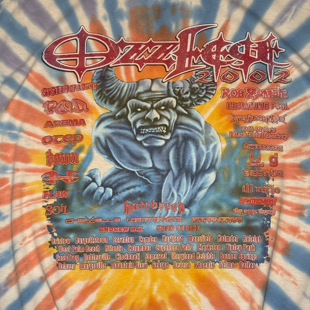 2002 Ozzfest Tour Tie-Dye Tee