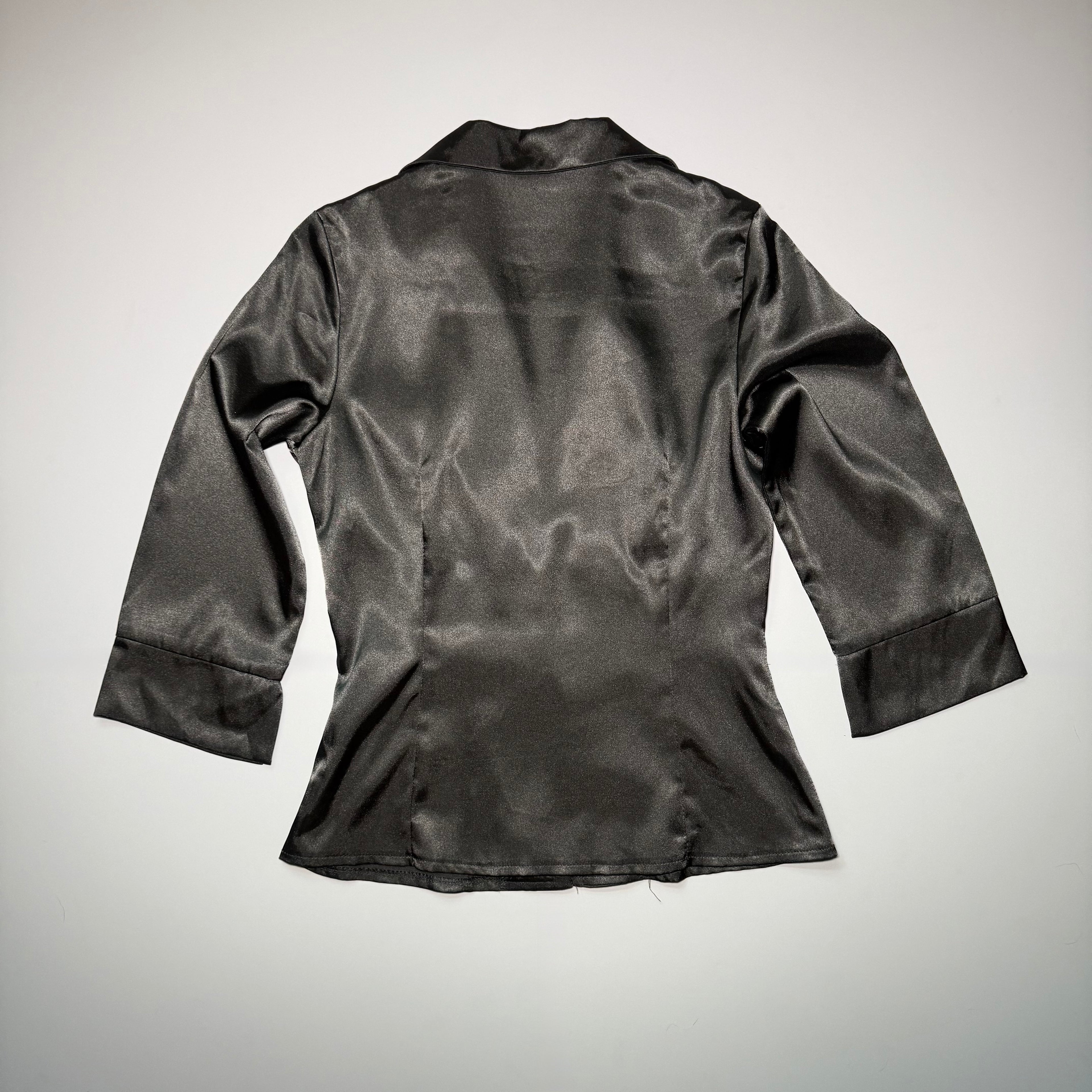Y2K Forever 21 Satin Hook & Eye Blouse