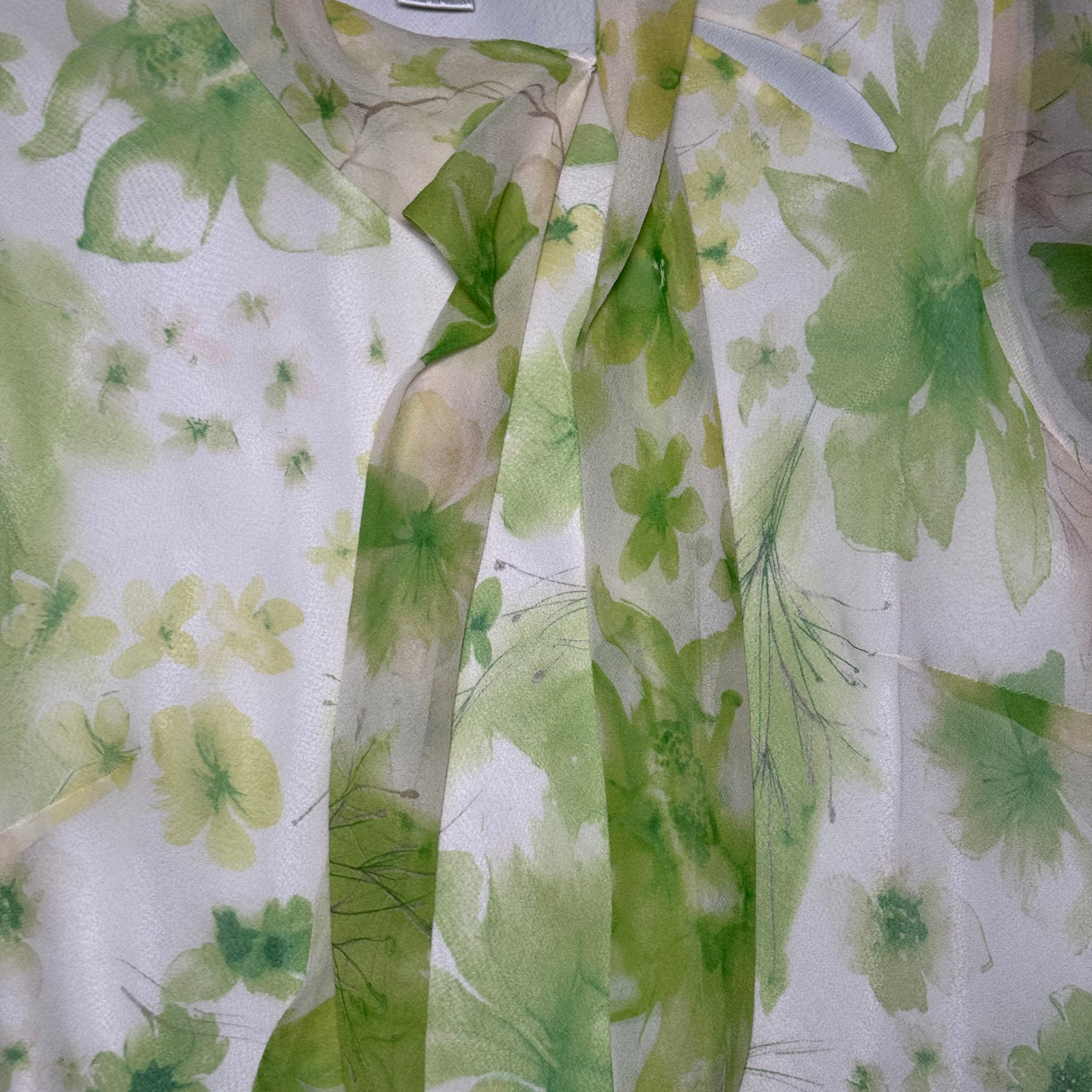 Worthington 100% Silk Floral Tie-Neck Blouse