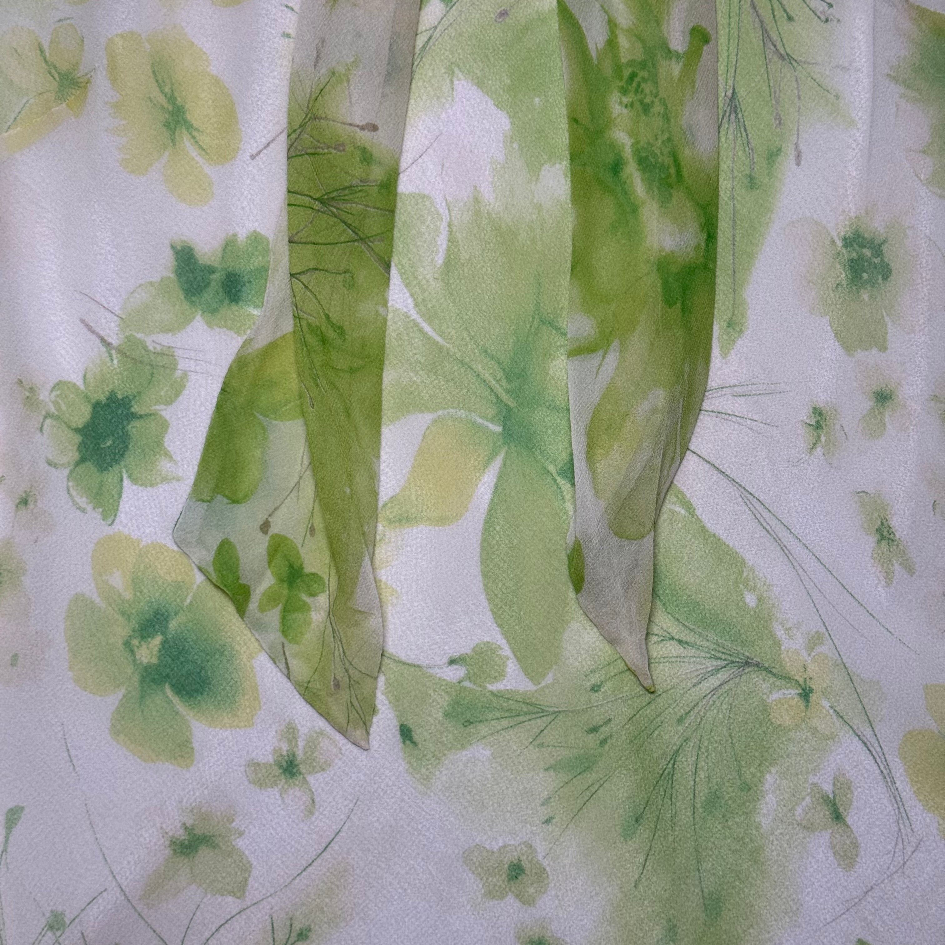 Worthington 100% Silk Floral Tie-Neck Blouse