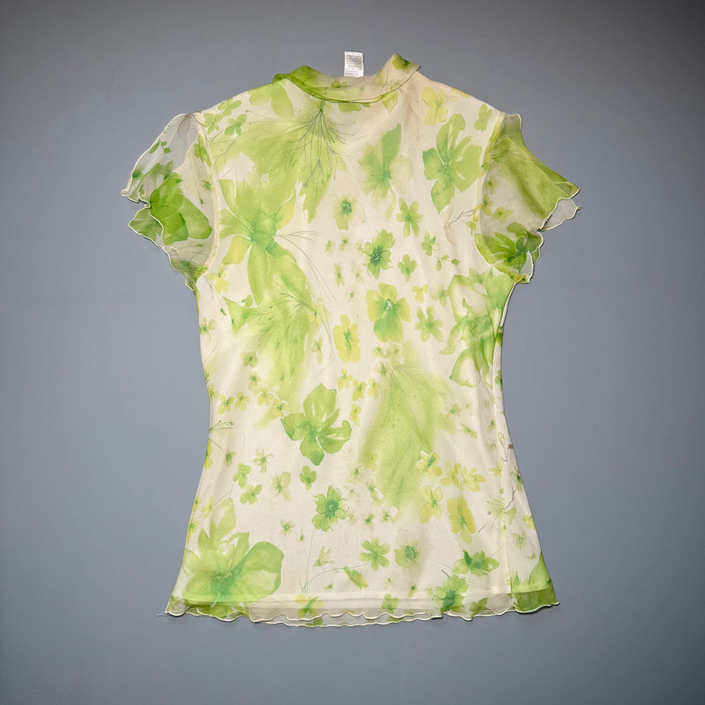 Worthington 100% Silk Floral Tie-Neck Blouse