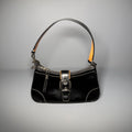 Coach Patent Leather Buckle Demi Bag