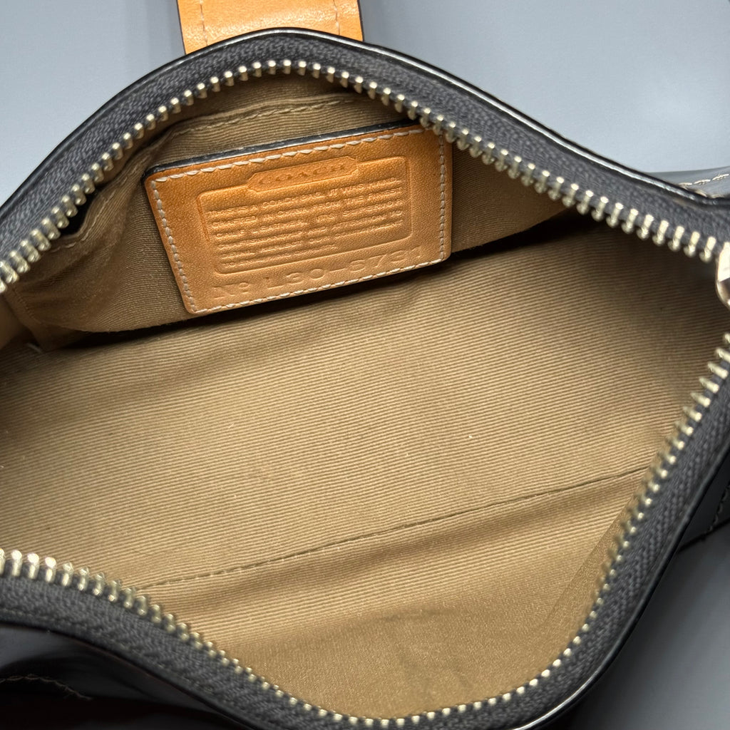 Coach Patent Leather Buckle Demi Bag