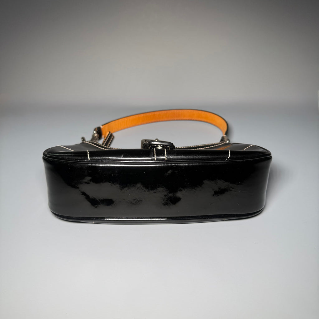 Coach Patent Leather Buckle Demi Bag