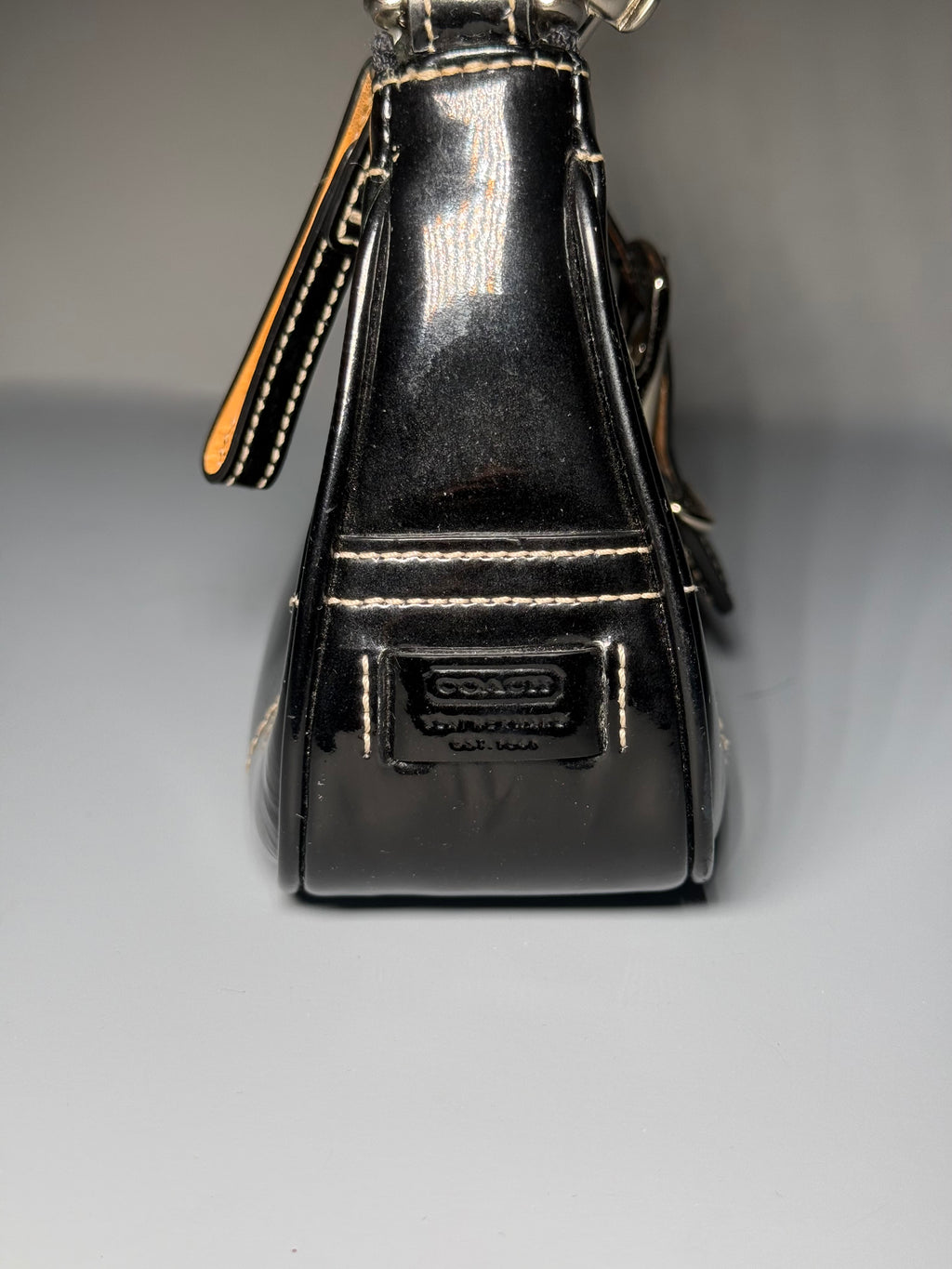 Coach Patent Leather Buckle Demi Bag