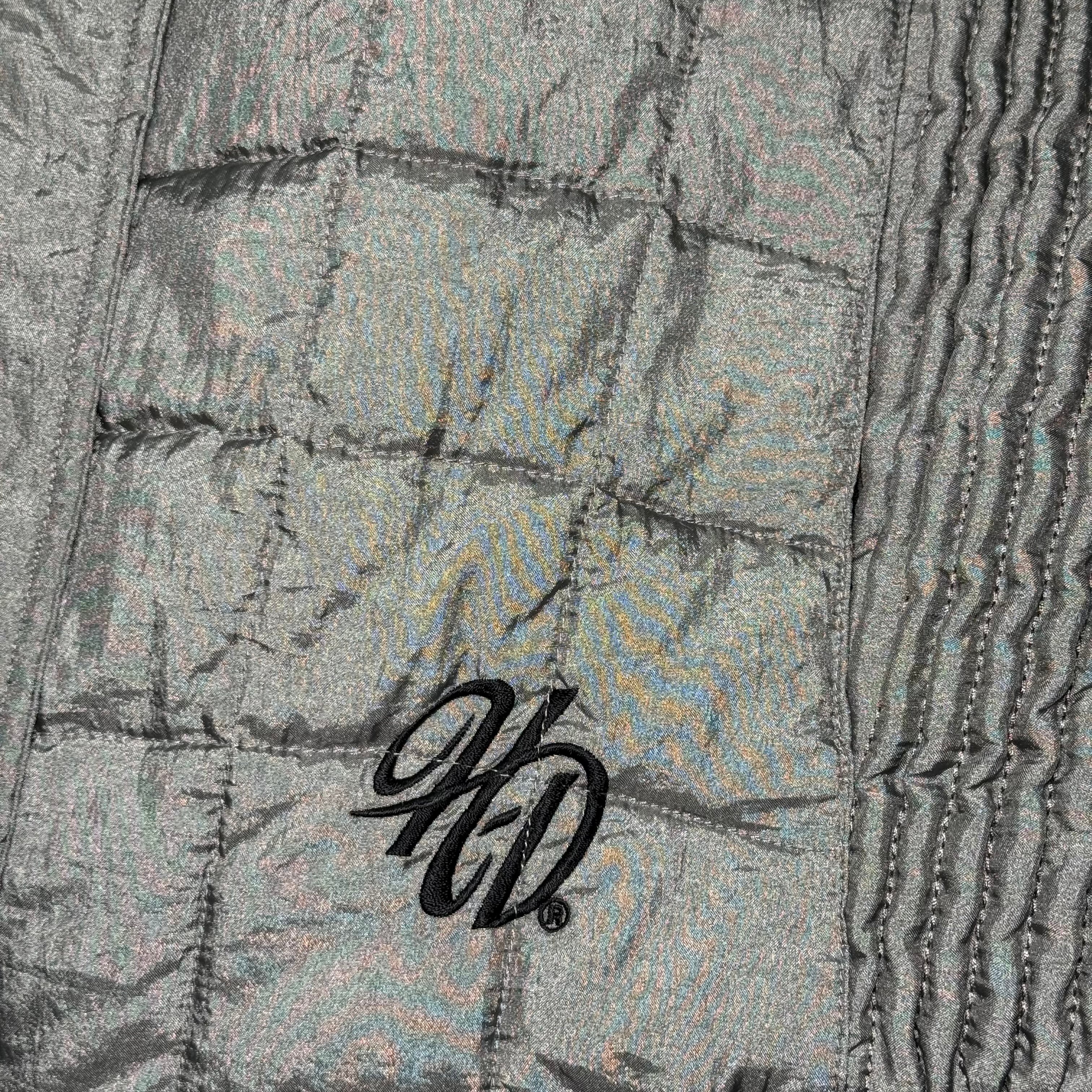 Harley-Davidson Metallic Silver Iridescent Quilted Puffer Vest