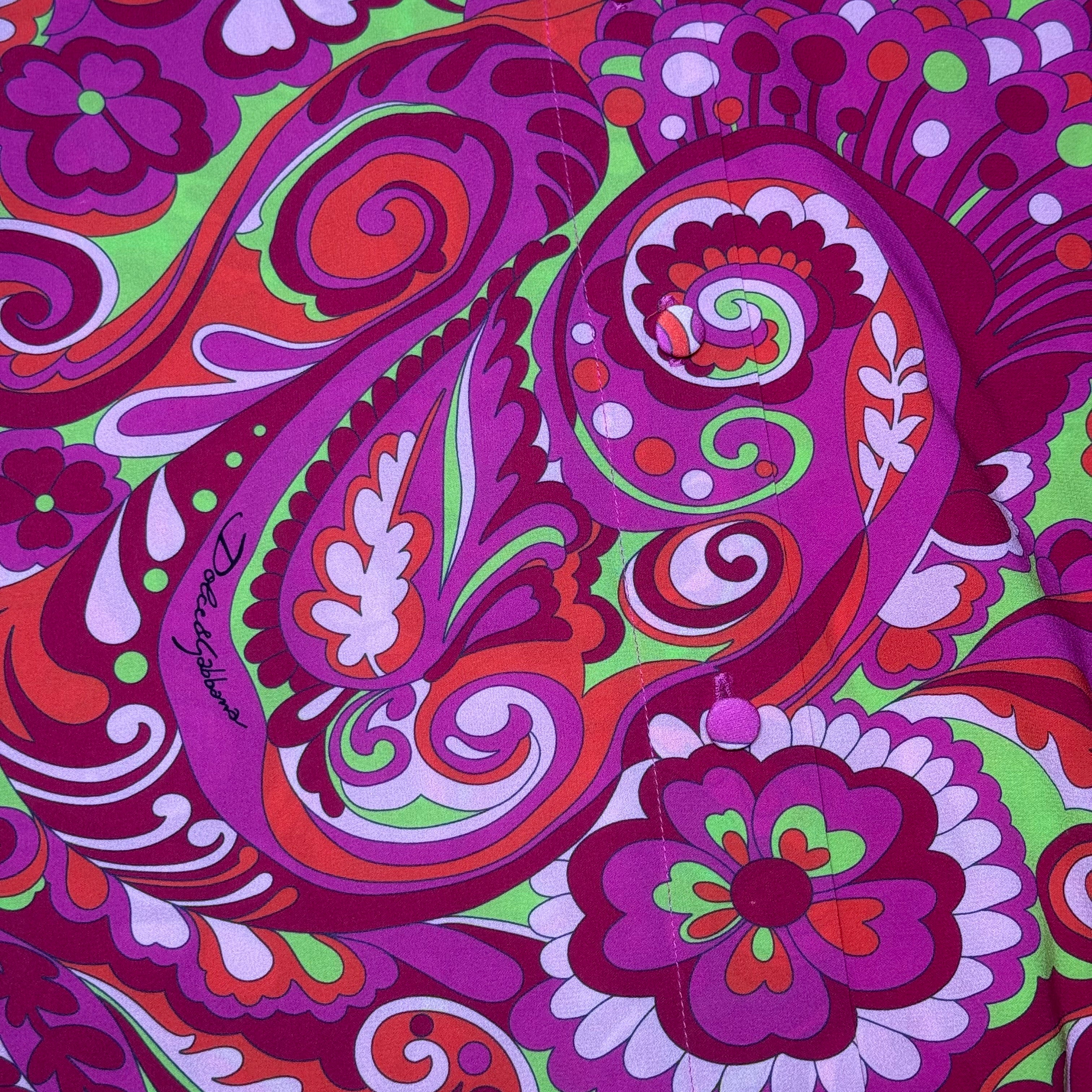 Dolce & Gabbana Printed silk-blend shirt