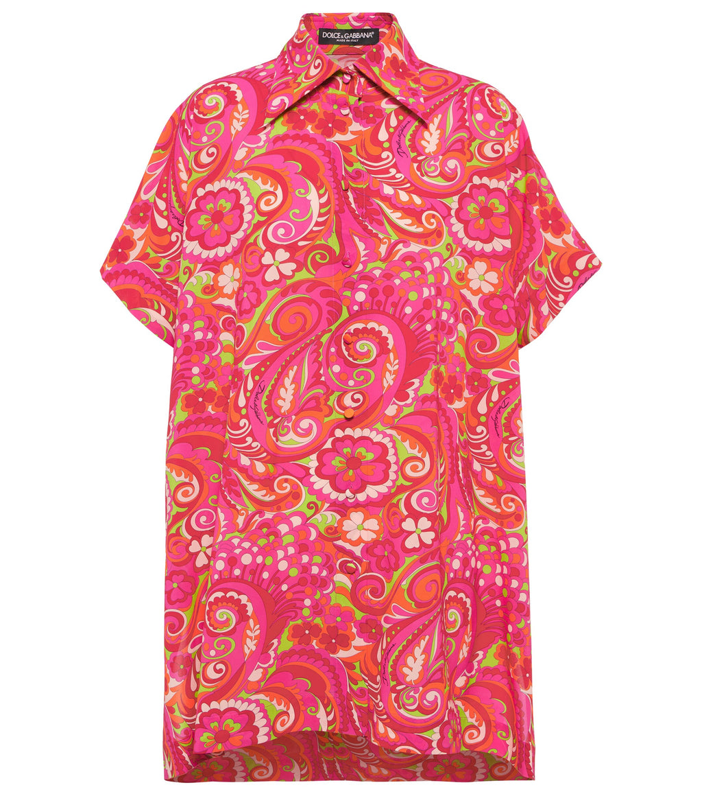 Dolce & Gabbana Printed silk-blend shirt