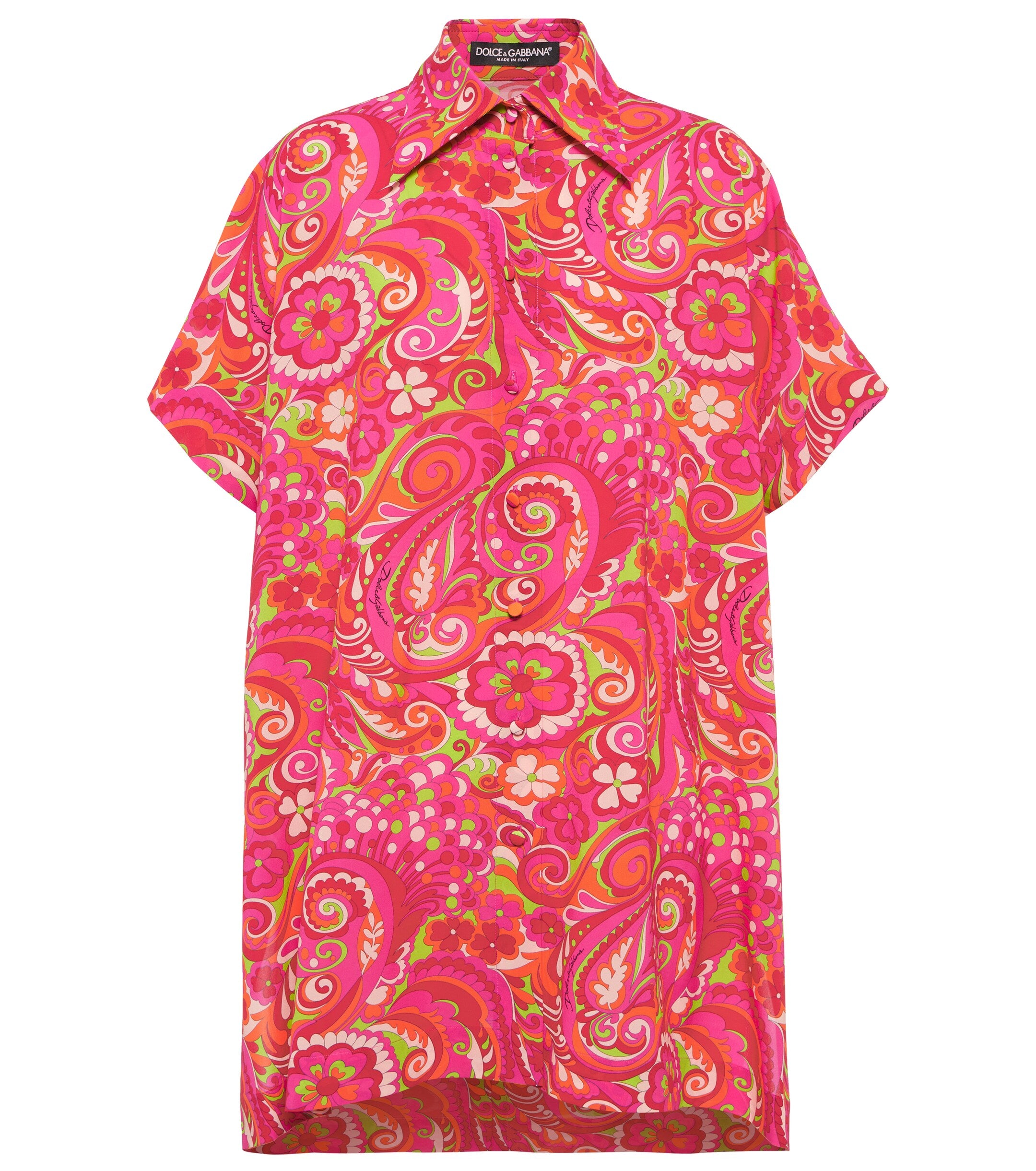 Dolce & Gabbana Printed silk-blend shirt