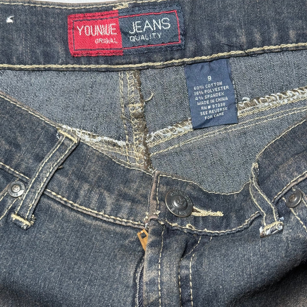 Y2K YOUNIQUE Flame Studded Flare Jeans