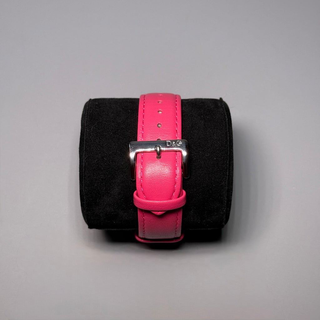 D&G Dolce & Gabbana Time Pink Crystal Logo Watch