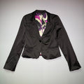XXI Forever 21 Silk Blend Satin Cropped Blazer