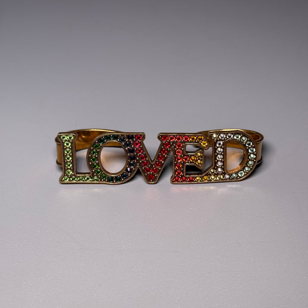 Gucci “LOVED” Two-Finger Ring