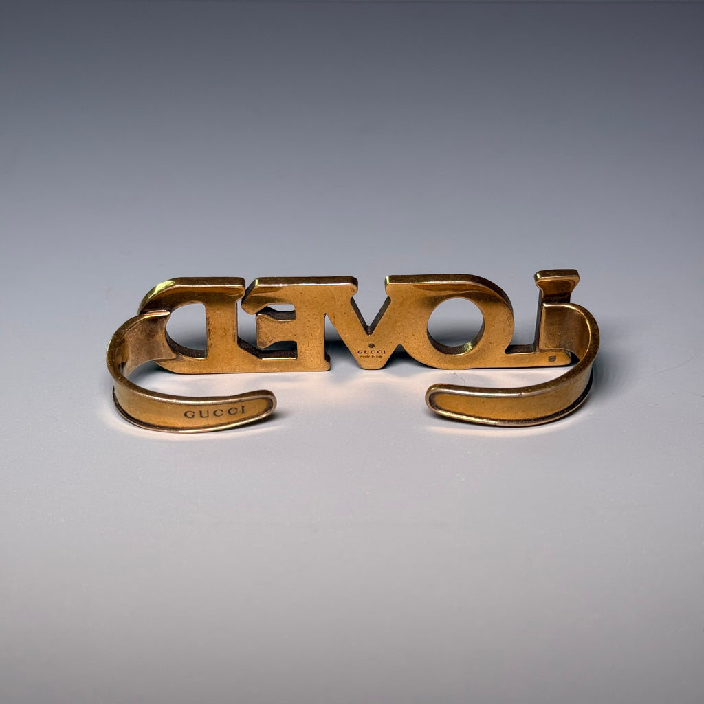 Gucci “LOVED” Two-Finger Ring