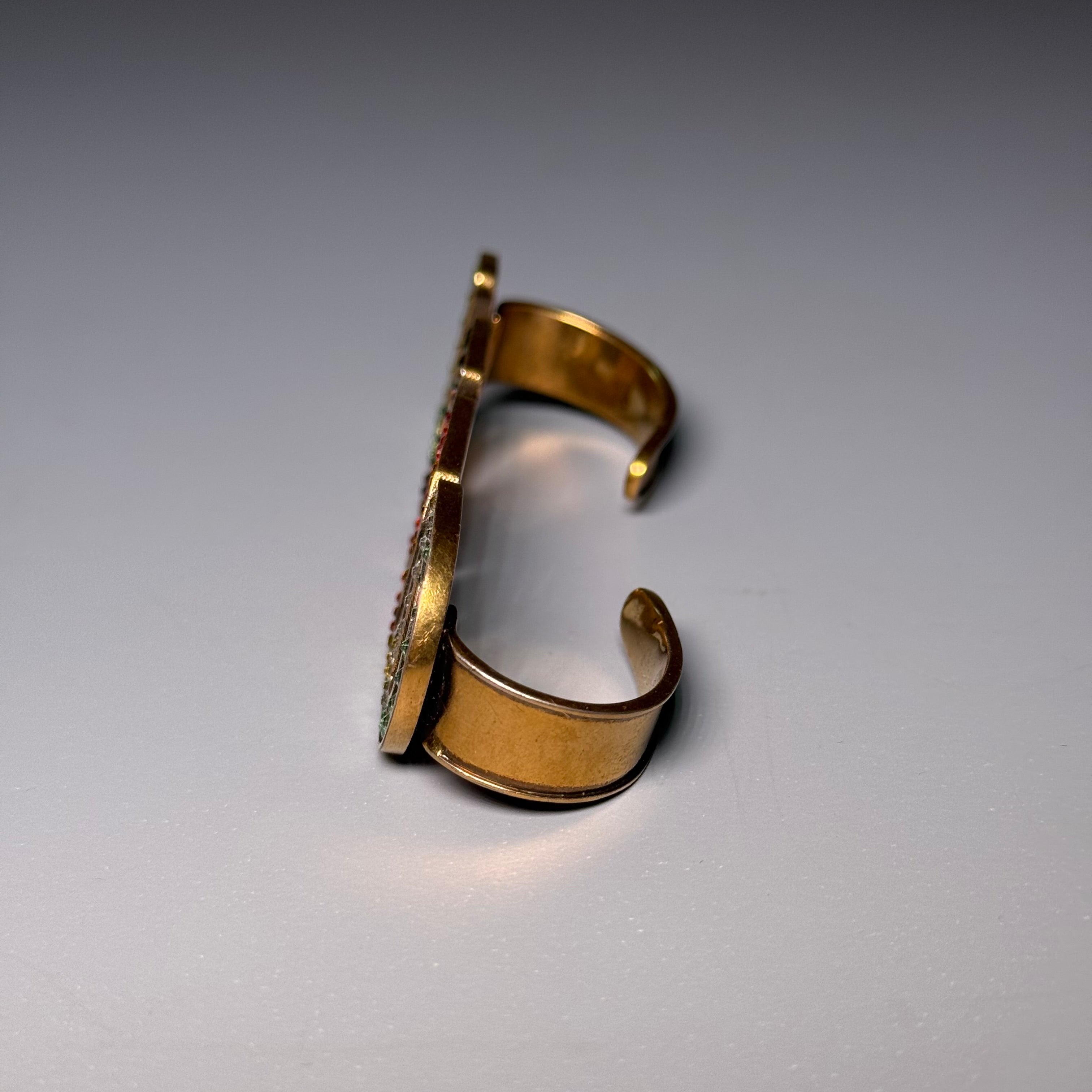 Gucci “LOVED” Two-Finger Ring