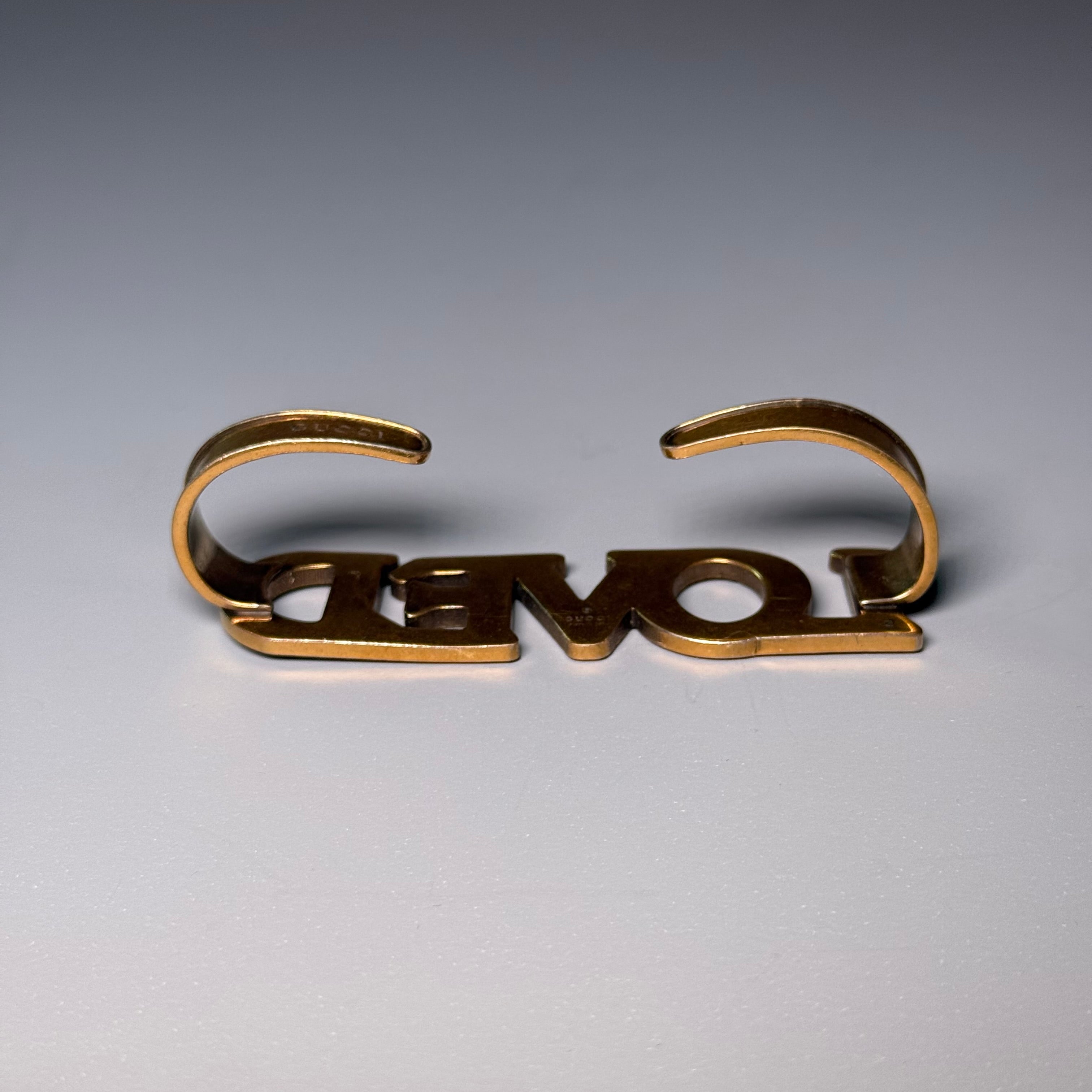 Gucci “LOVED” Two-Finger Ring