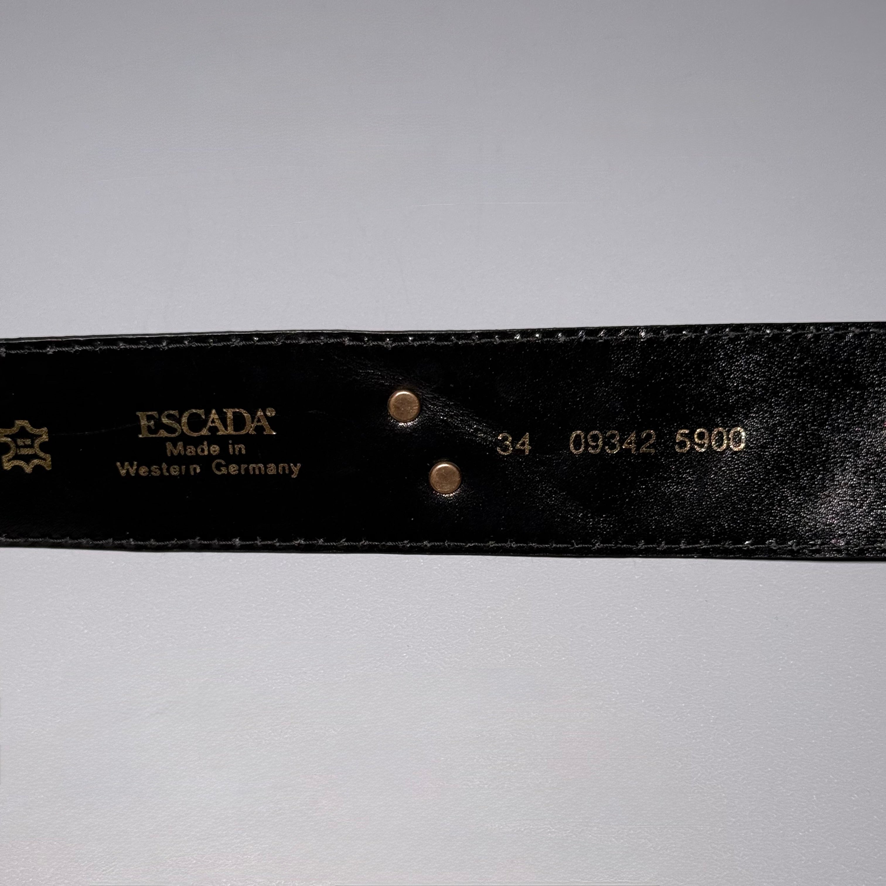 Rare ESCADA Western Germany Rhinestone Star Suede Belt 🌟