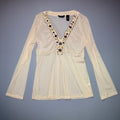 New York & Company Sheer Embellished Top