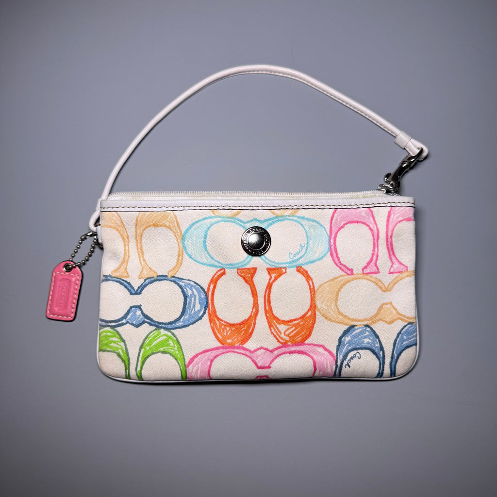 Coach Multicolor Scribble Wristlet